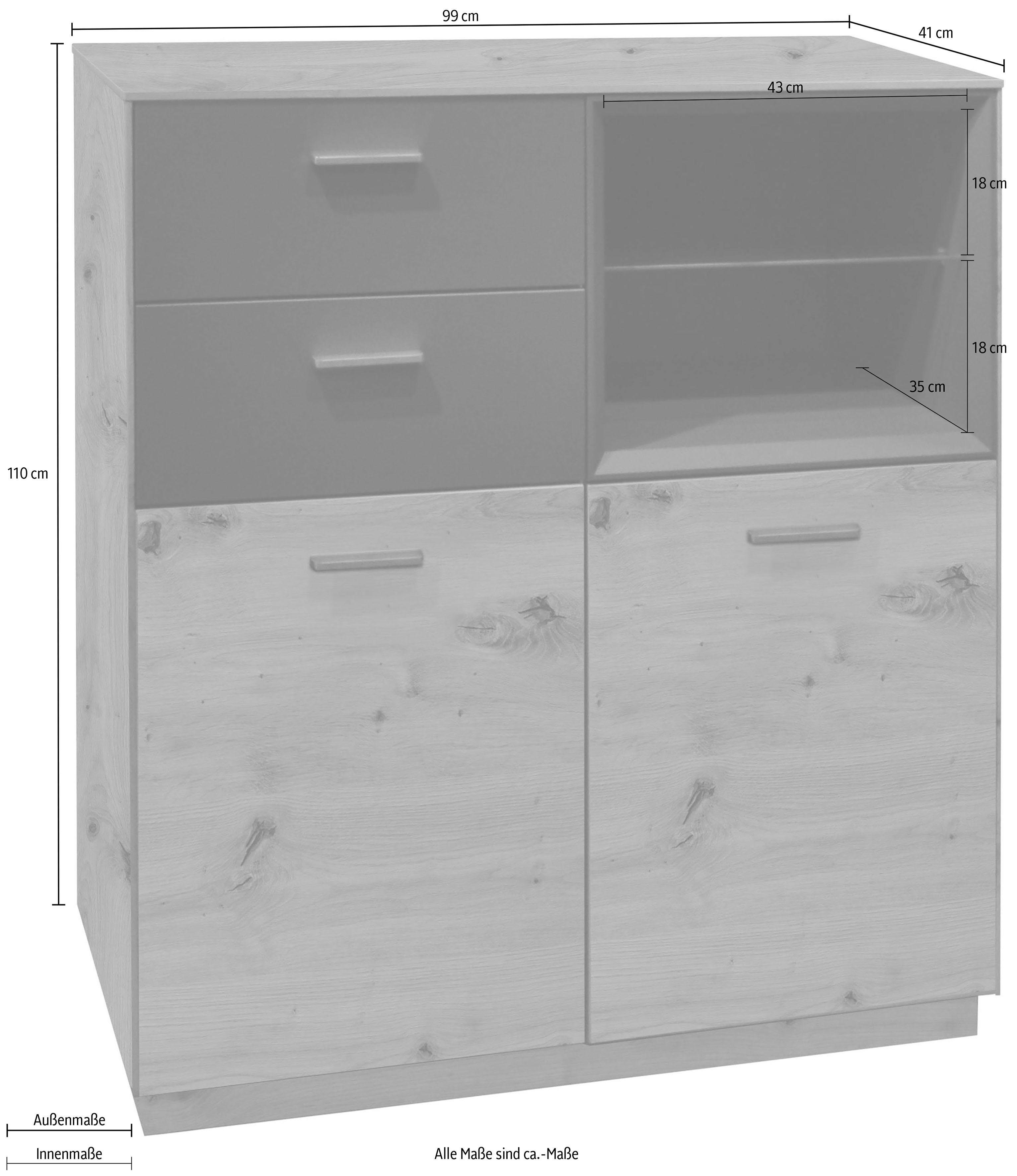 Mäusbacher Kommode Frame, Breite 99 cm