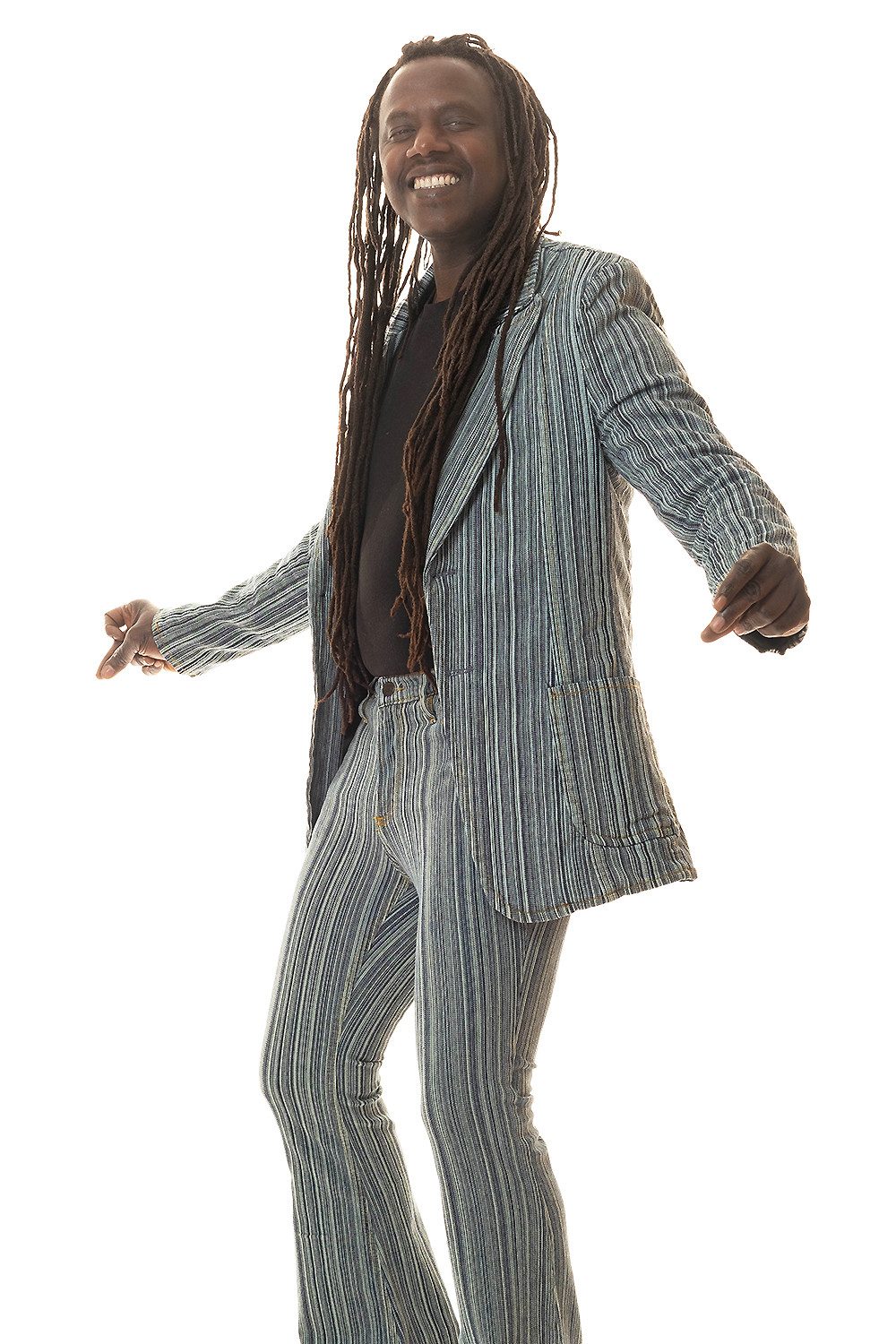 Comycom Sakko Herren 70er mit Pinstripe-Muster