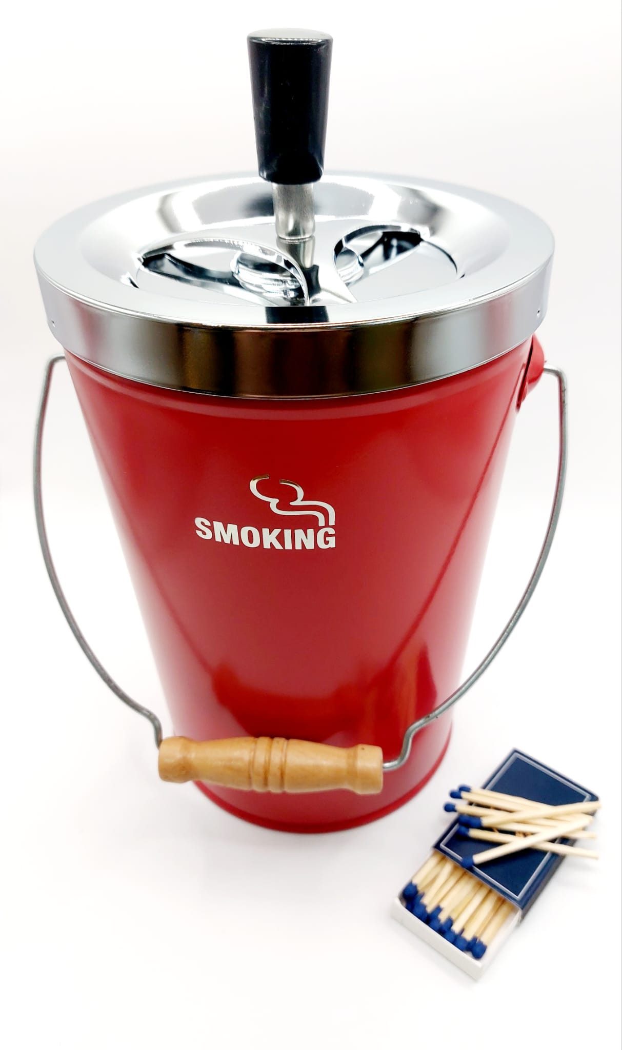 Aschenbecher extra großer XXL Aschenbecher für draußen rot ca. 27cm hoch