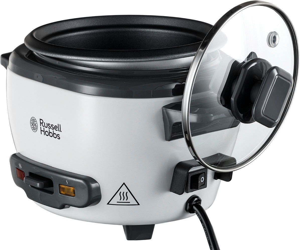 RUSSELL HOBBS Reiskocher Midi 27030-56, 300 W, klein, 0,8l, inkl. Dampfgarer-Einsatz, Warmhaltefunktion – Bild 4 von 5