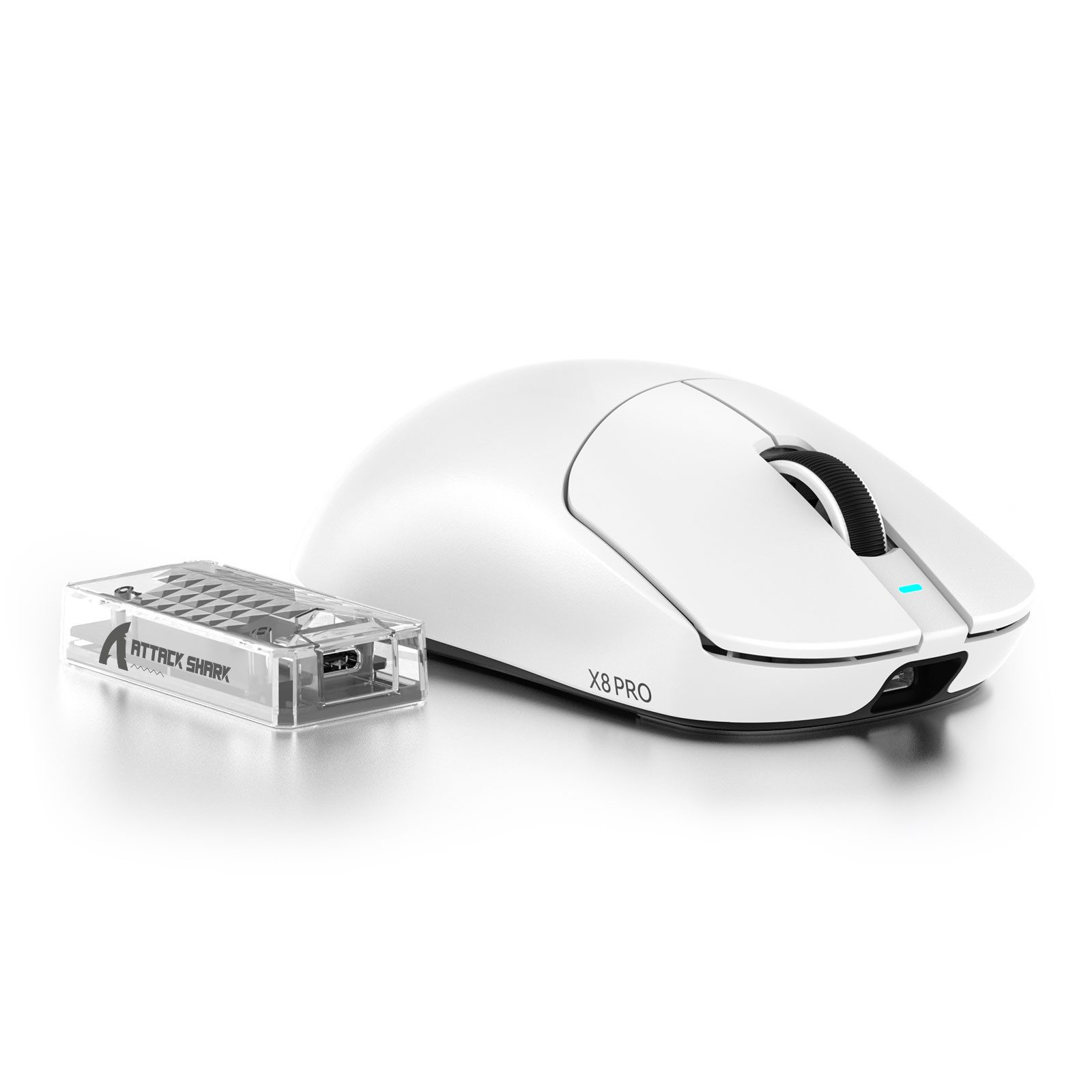 ATTACK SHARK X8PRO 8K-Polling Rate 55g Kabellose Gaming-Maus Gaming-Maus (2,4 G/Wied/BT, PAW3395PRO Sensor,BK52820 MCU)