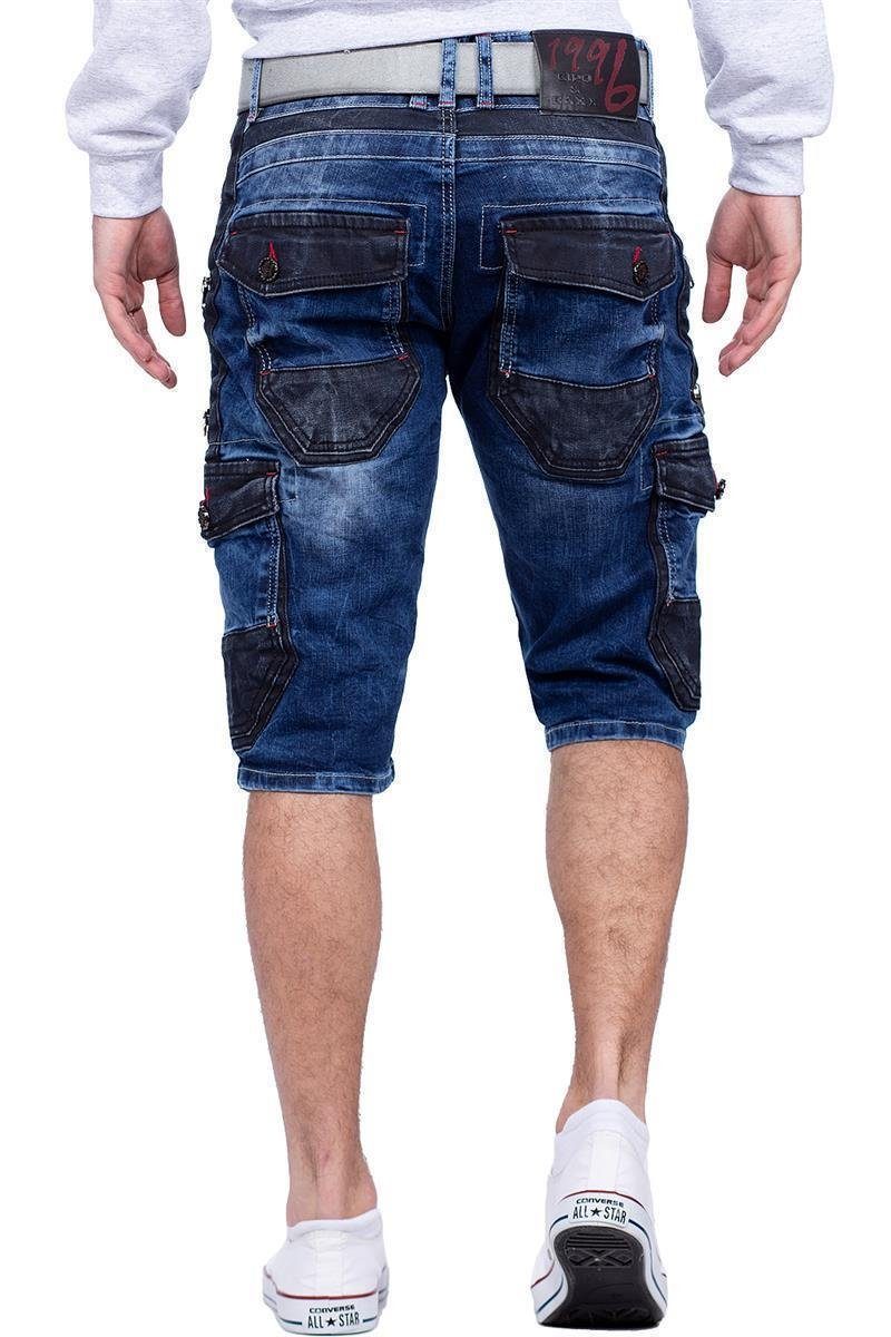 Cipo & Baxx Jeansshorts Herren regular fit Kurze Hose Stonewashed BA-CK234 günstig online kaufen