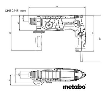 metabo Kombihammer KHE 2245, 230 V, max. 1050 U/min, Kombihammer im Kunststoffkoffer