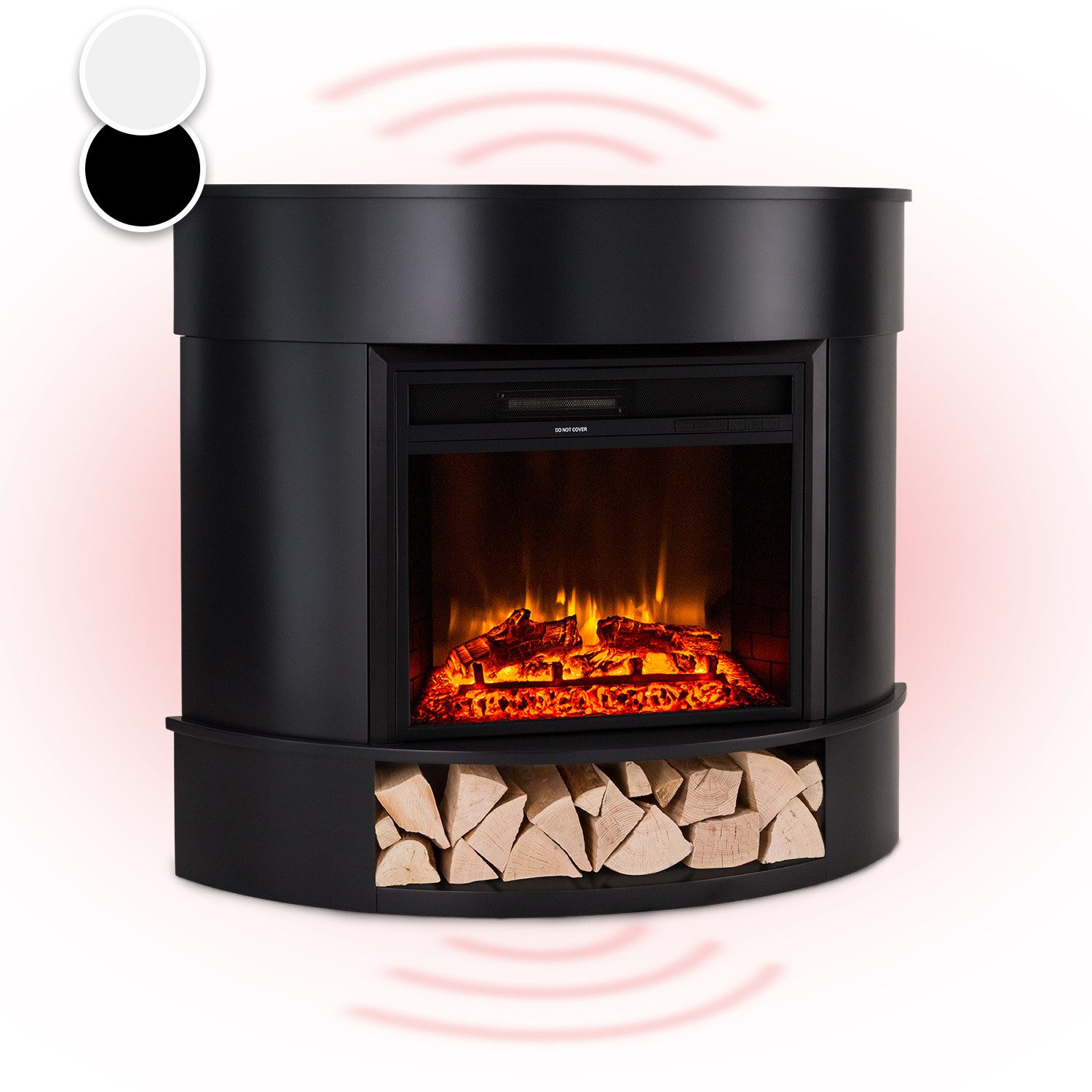 Klarstein Elektrokamin Loloru, elektrischer Kaminofen mit Heizung LED-Beleu günstig online kaufen