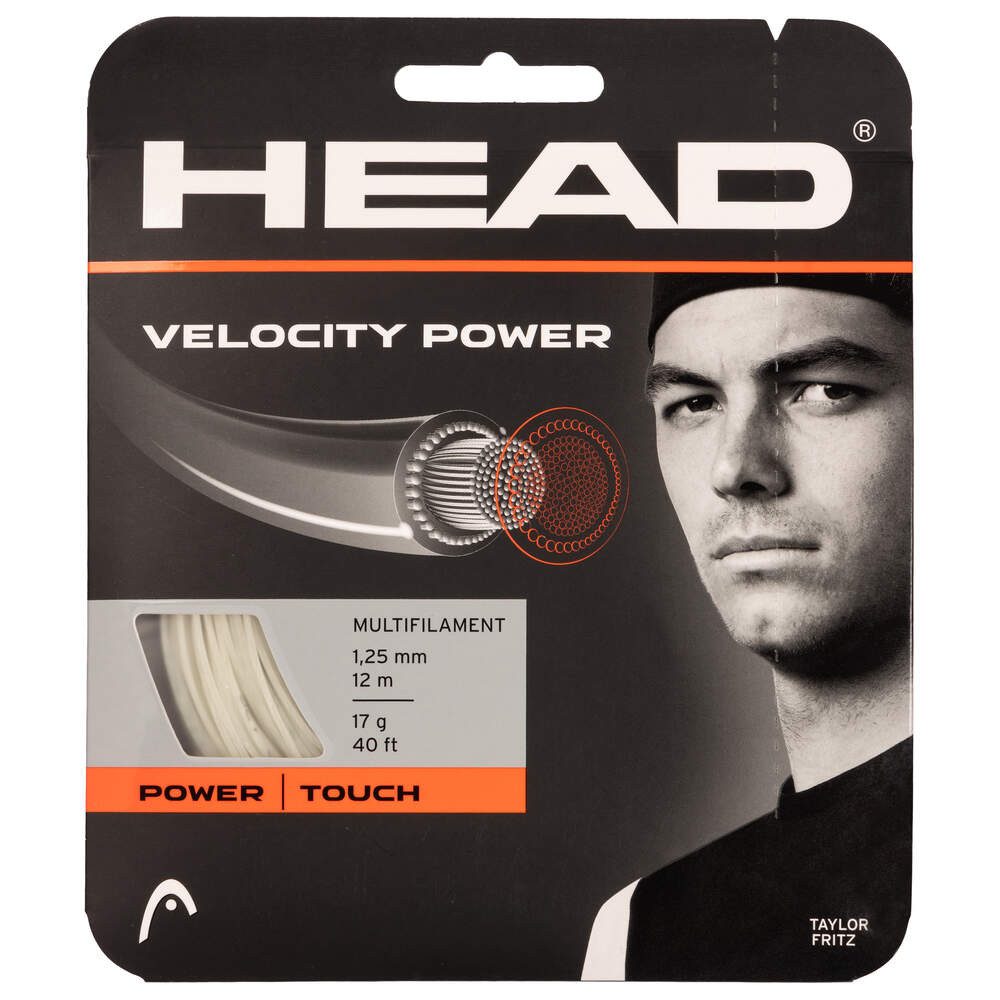 Head Tennissaite Velocity MLT Power (Power+Touch) natur 12m Set, Saitendicke: 1.30