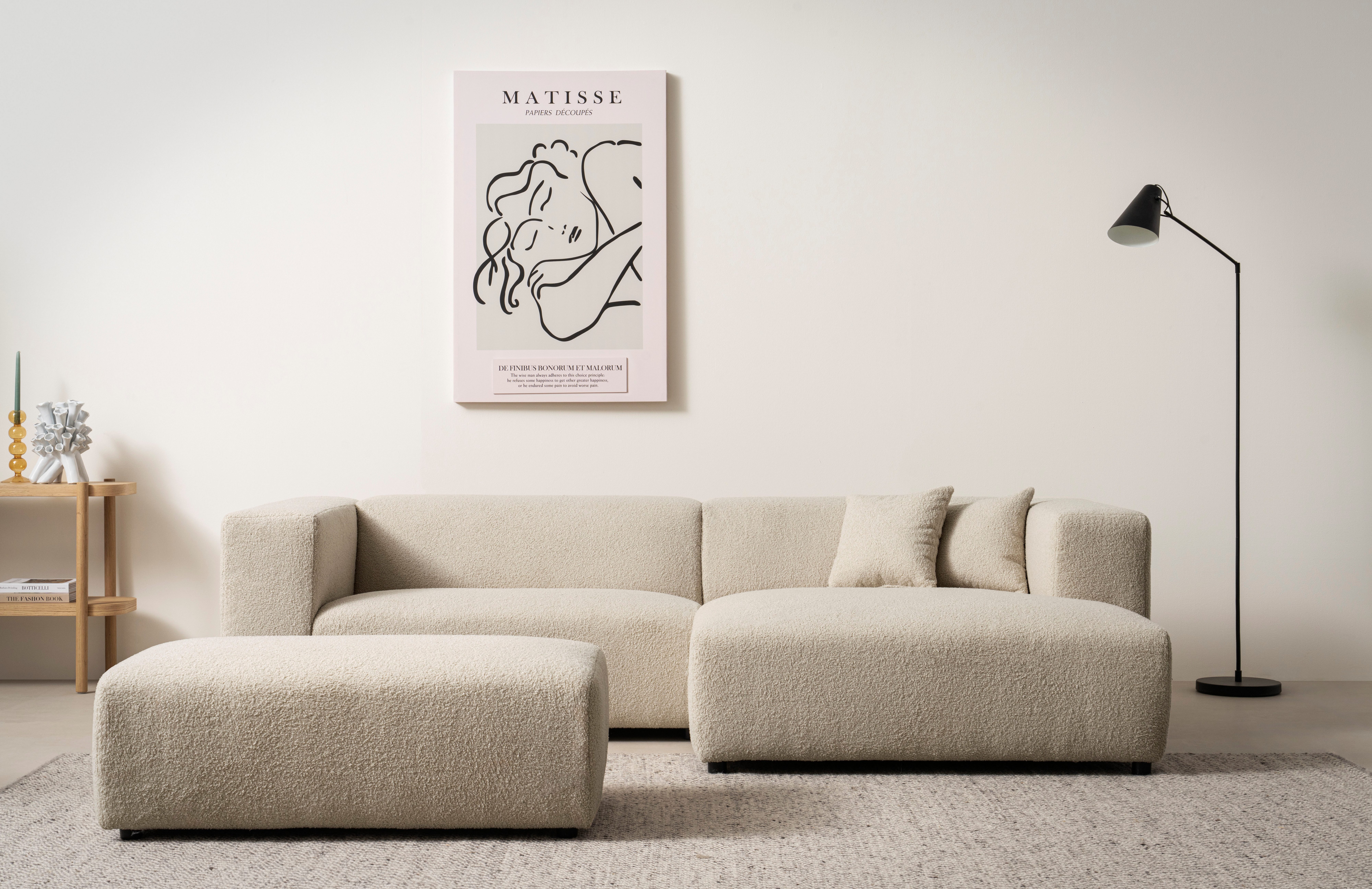 Home affaire Polsterecke BAKELS, Ecksofa-Set mit Hocker, L-Form mit Schlaff günstig online kaufen