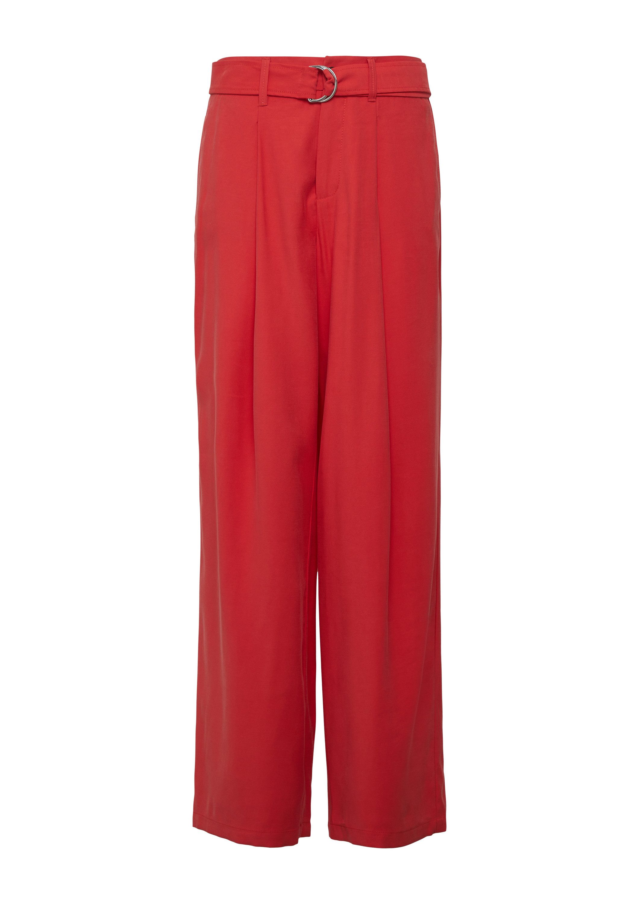 s.Oliver Chinos Hose Wide-Leg-Hose aus Viskosemix mit Stoffgürtel günstig online kaufen