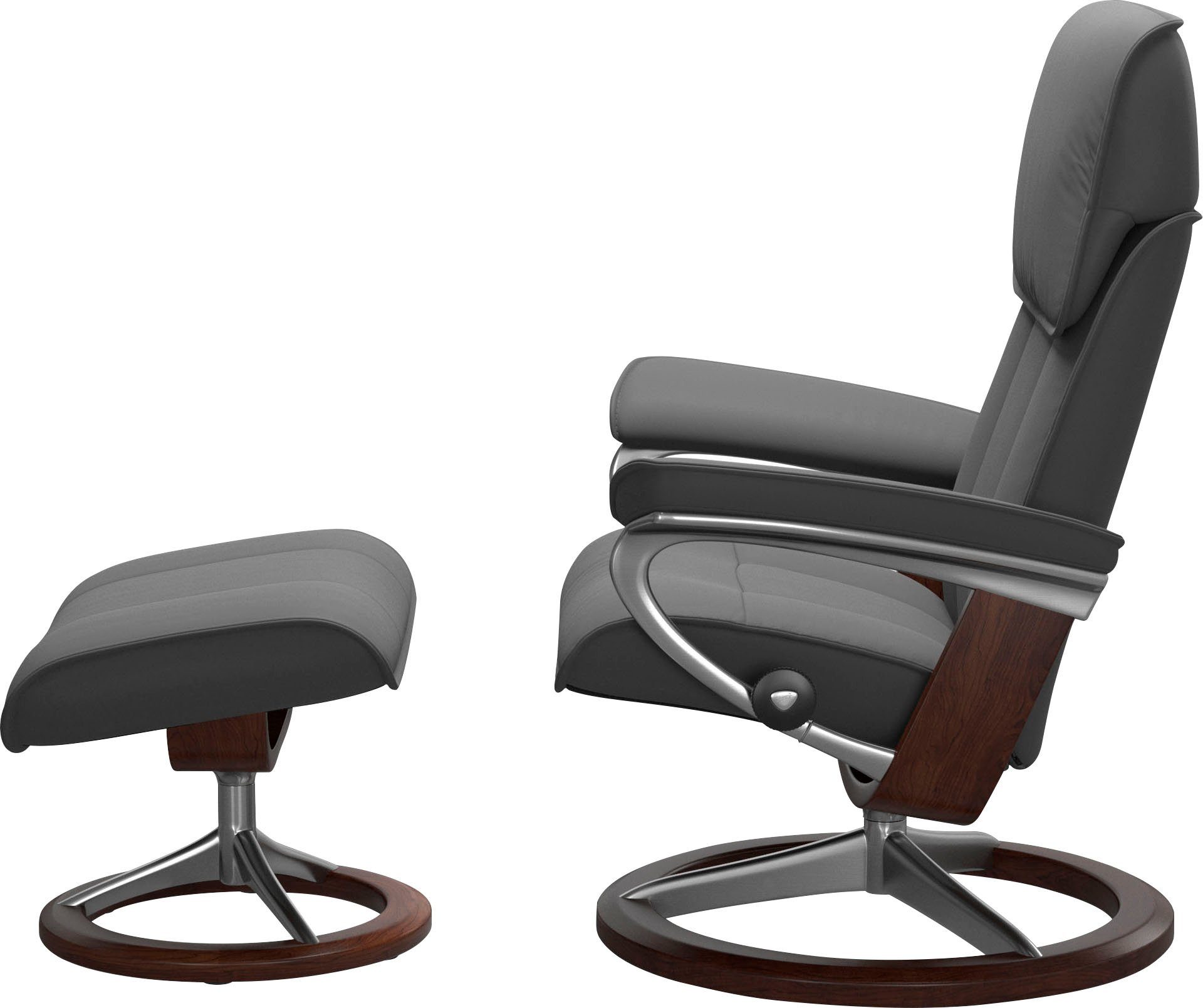Stressless® Relaxsessel Admiral (Set, Relaxsessel inkl. Hocker), mit Signature Base, Größe M & L, Gestell Braun