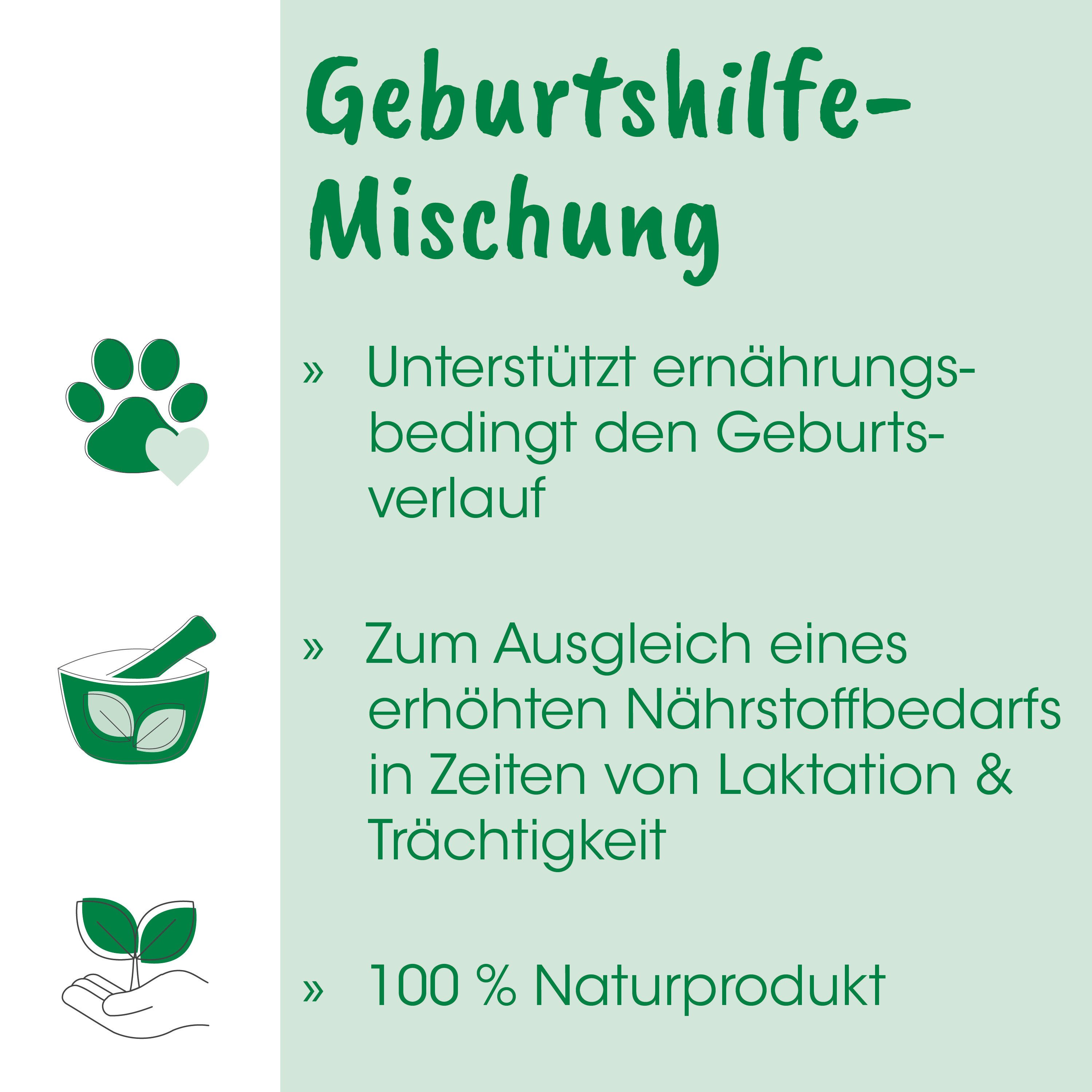 cdVet Geburtshilfe-Mischung, Ergänzungsfutter für: Zwergkaninchen, Meerschweinchen, Katzen, Hunde, erleichtert den Geburtsverlauf