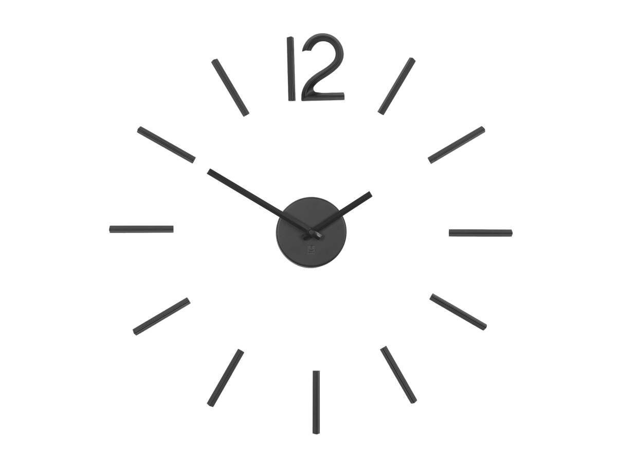 Umbra Wanduhr Blink (Designuhr, Dekouhr, Aluminium, zum Aufkleben an die Wand, zum Ankleben)