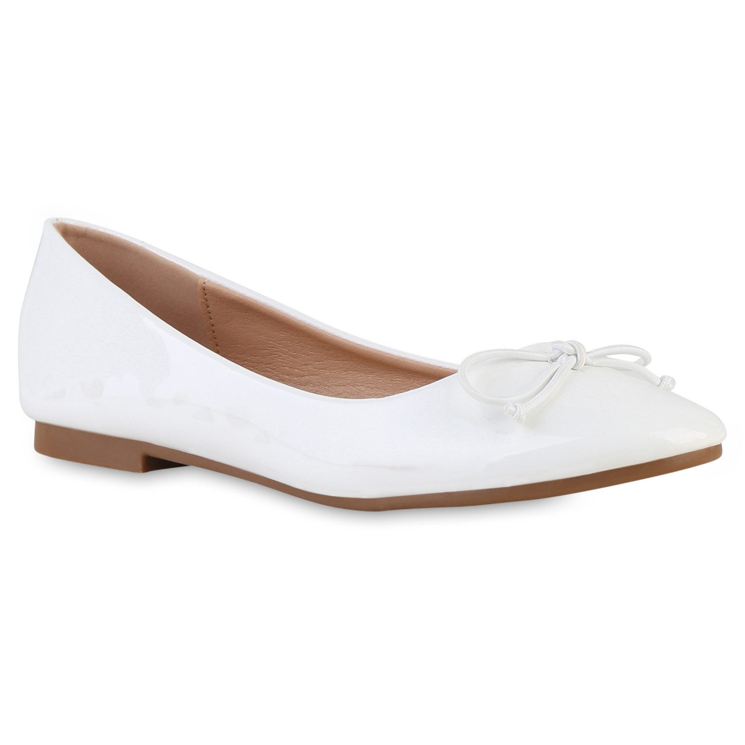 VAN HILL 841553 Ballerina Damen Klassische Ballerinas Flache Lack Schleifen günstig online kaufen