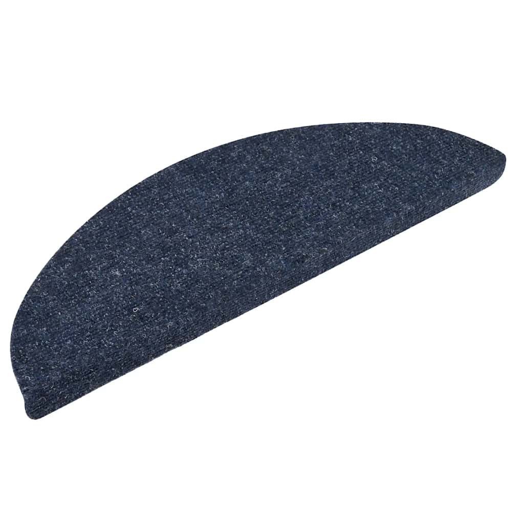 vidaXL Stufenmatte Stufenmatten Selbstklebend 5 Stk. 56x17x3 cm Blau Halbrund, Andere, Höhe: 3 mm