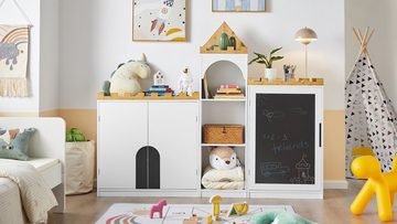 SoBuy Bücherregal KMB42, Kinderregal Spielzeugregal Aufbewahrungsregal für Kinderzimmerregal