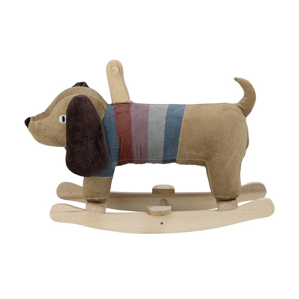 Bloomingville Schaukeltier Charlie Schaukelspielzeug Hund, Braun Polyester für Kinder ab 24 Monate