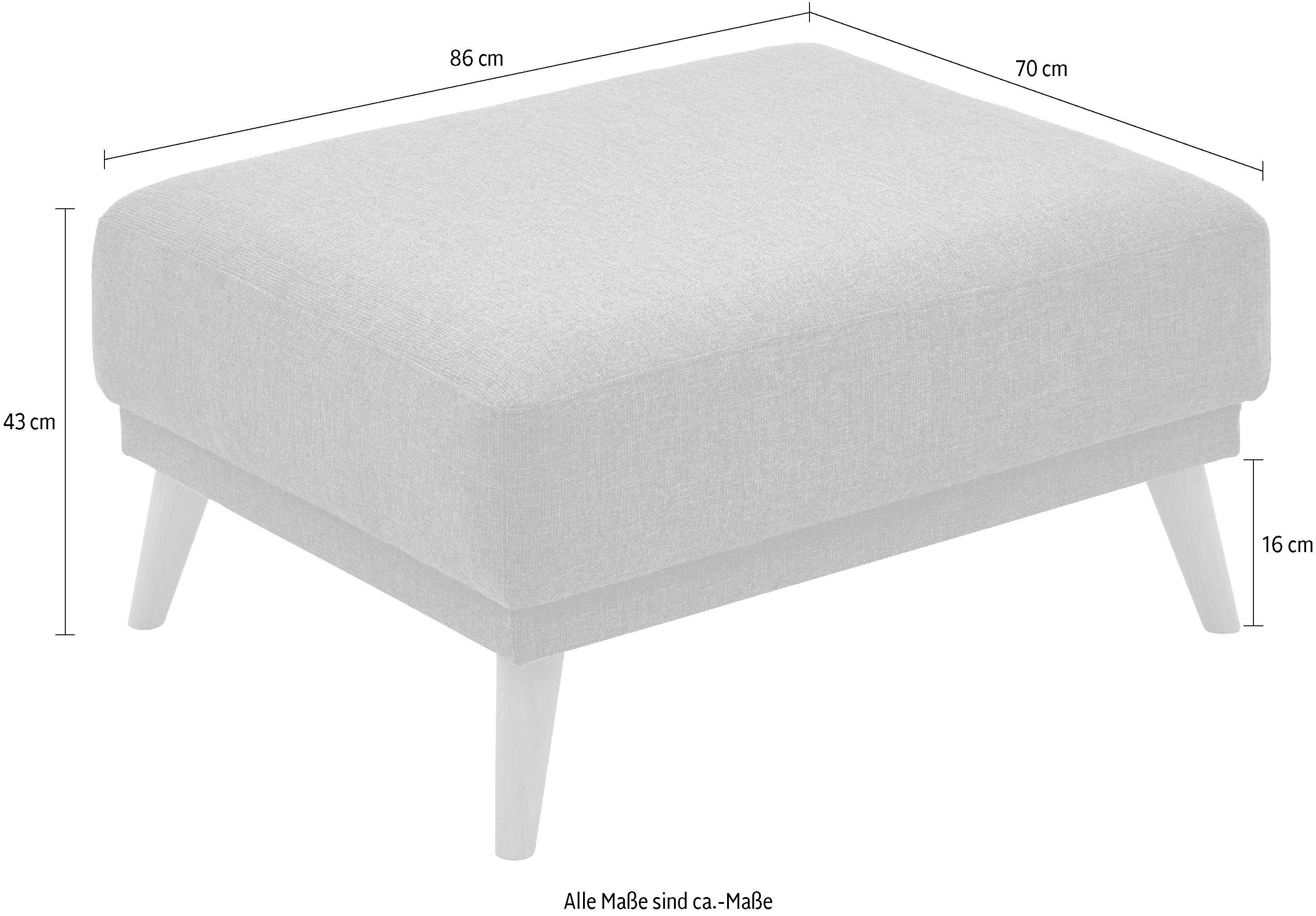 ATLANTIC home collection Hocker "Elvis", Massivholzfüße günstig online kaufen