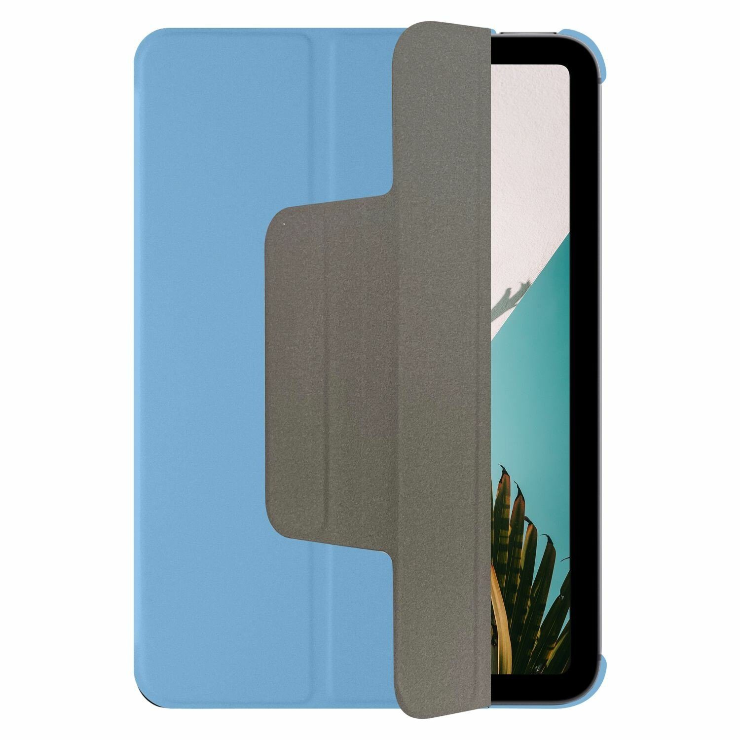 Macally Tablet-Hülle Smart Case Tasche Book-Stand Cover Hülle Blau, Standfunktion Magnet-Verschluss für Apple iPad mini 7 2024 6 2021 8,3"