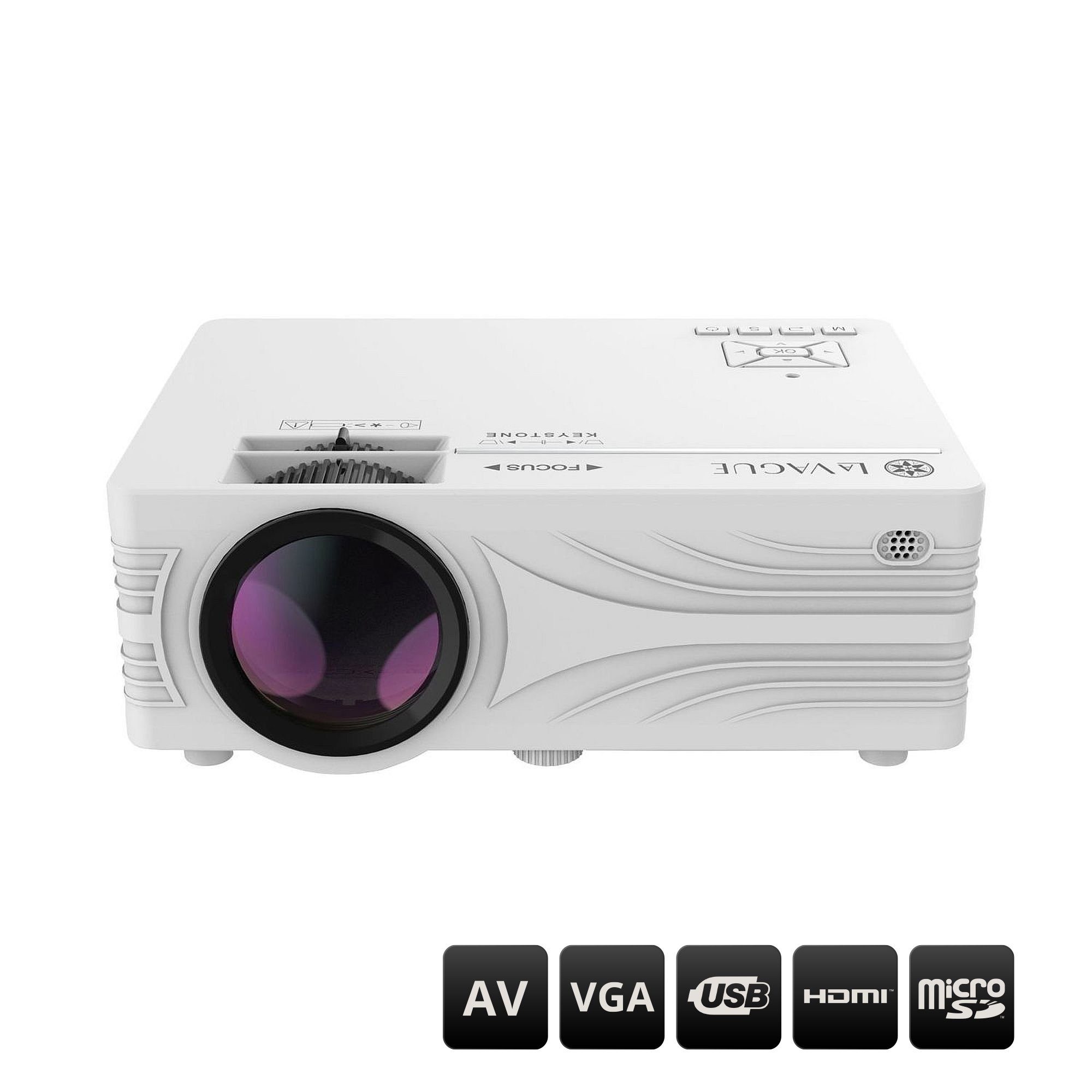 LA VAGUE LV-HD200 BUNDLE LED-Projektor inkl. LV-STA100FP LED-Beamer (2000 lm, 1000:1, 1920 x 1080 px, LED-Projektor inkl. LV-STA100FP)