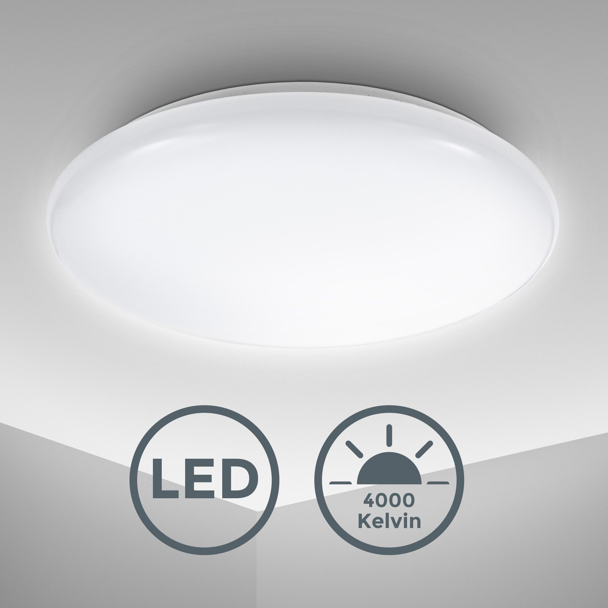 B.K.Licht Deckenleuchte moderne LED Bad-Deckenlampe Ø28cm günstig online kaufen