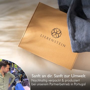 Liebenstein Damenbademantel Premium Bademantel Damen, aus 100% samtweicher Baumwolle mit Kapuze, elegante Passform in 3 Größen für den perfekten Kuschelfaktor – Morgenmantel Damen flauschig & weich