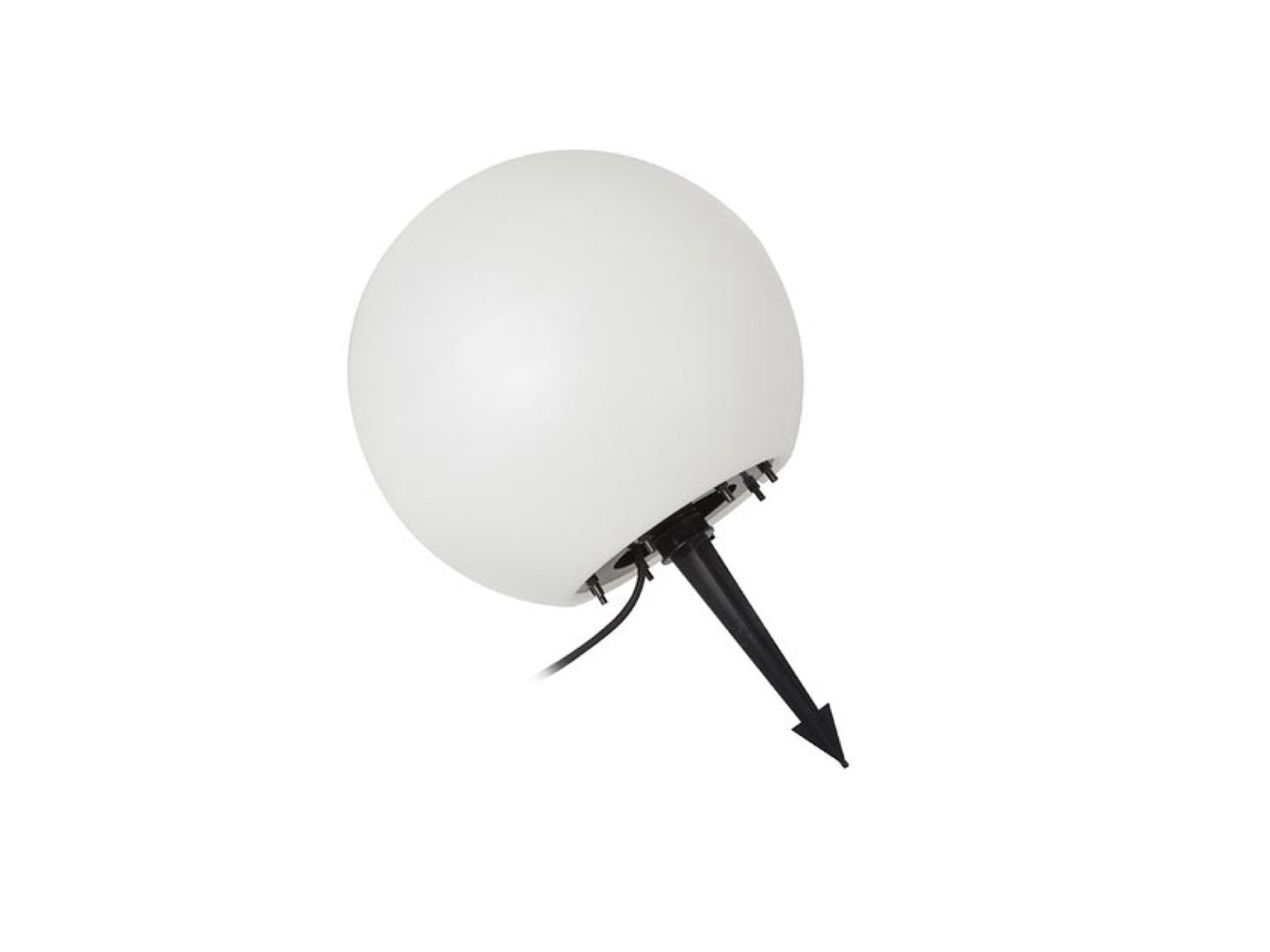 PEREL LED Kugelleuchte Smart per App steuerbar Ø 38cm, Dimmfunktion Farbwechsel, LED wechselbar, Garten Leucht-Kugel mit Erdspieß, inkl. austauschbarem Leuchtmittel