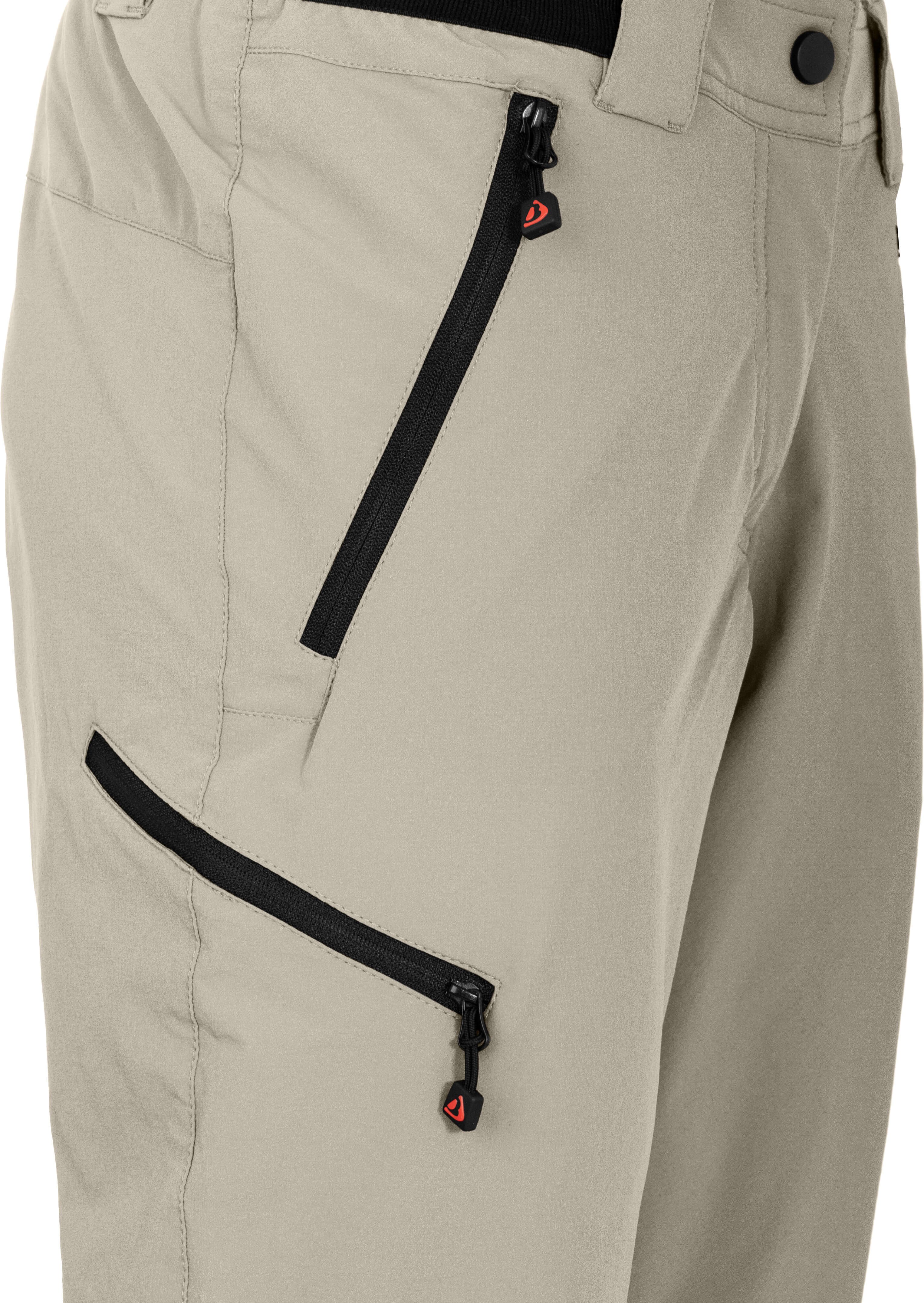 Bergson Outdoorhose VIDAA COMFORT Capri Damen 3/4 Wanderhose, leicht, strapazierfähig, Normalgrößen, beige