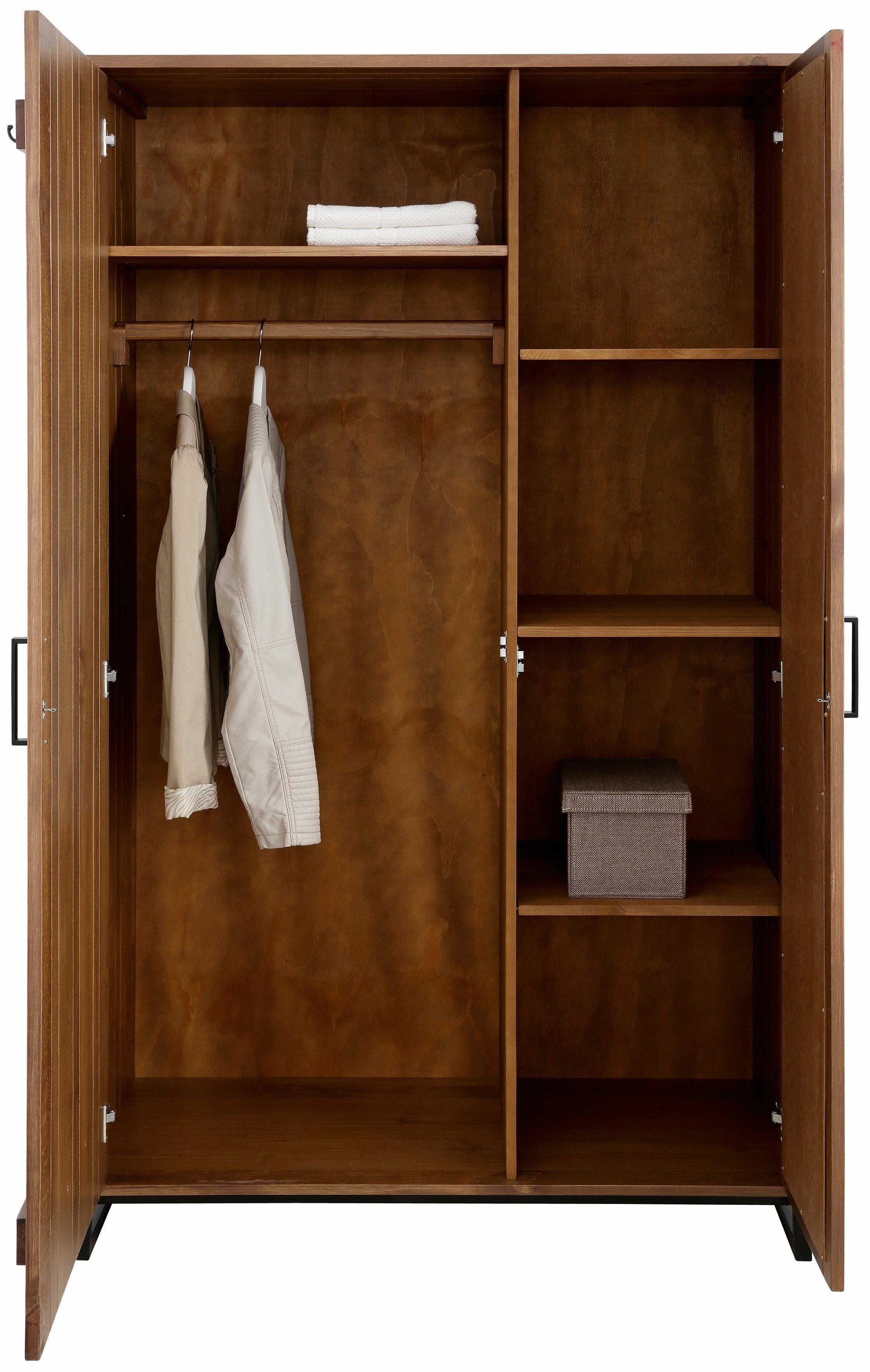 OTTO home Garderobenschrank Santos mit besonderen Türfronten und Spiegel, viel Stauraum, Höhe 180 cm – Bild 4 von 5