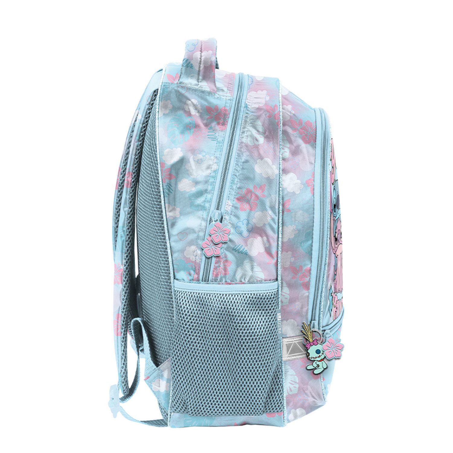 PASO Schulrucksack Stitch Angel Schulset: Rucksack, Federmäppchen, Tasche, reflektierenden Elementen und verstärktem Rücken