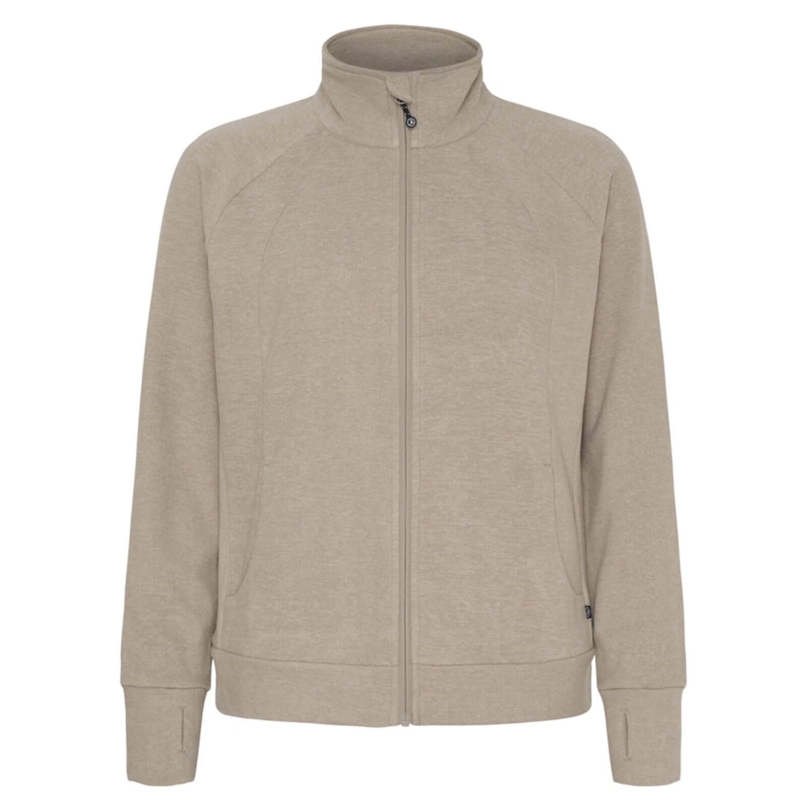 Sea Ranch Fleecejacke Kaisa Damen Fleece-Strickjacke Kaisa in Melange-Optik mit Stehkagen