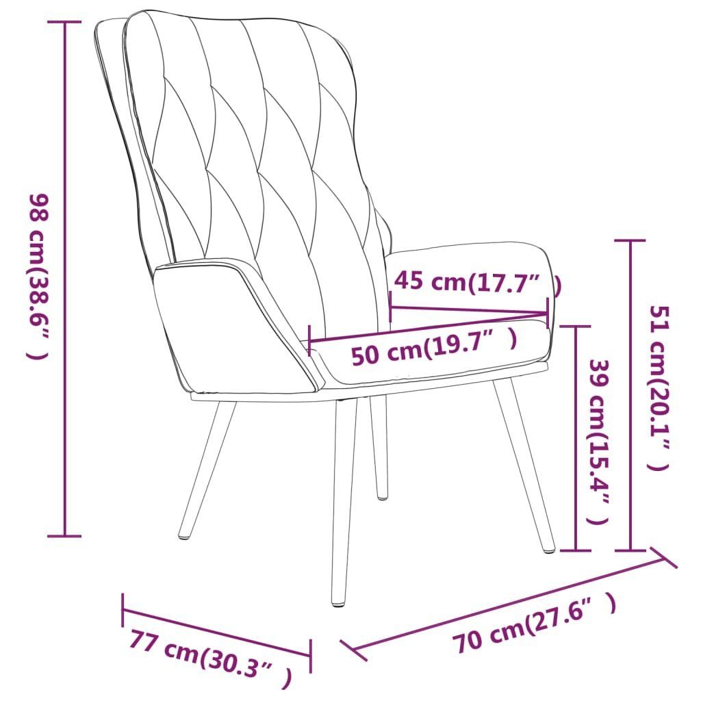 Relaxsessel Sessel Senfgelb Samt (1-St) vidaXL