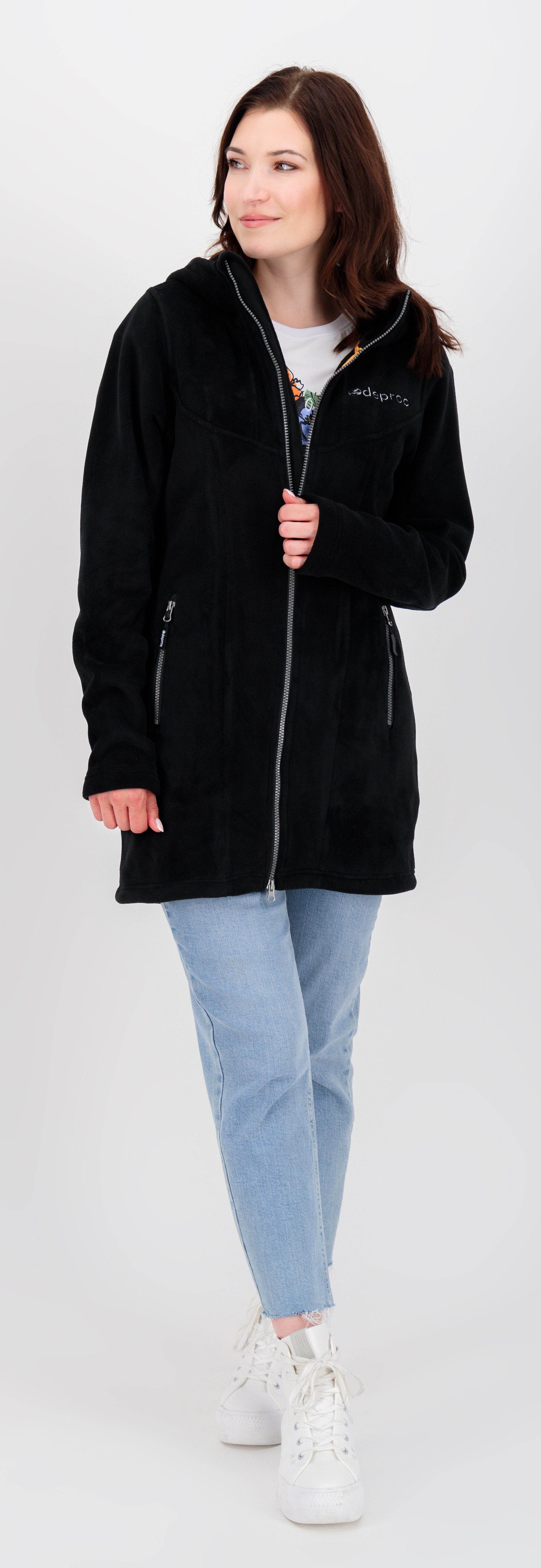 DEPROC Active Fleecejacke WAWA PEAK OS Fleecemantel, Fleece, Mid-Layer auch in großen Größen – Bild 4 von 4