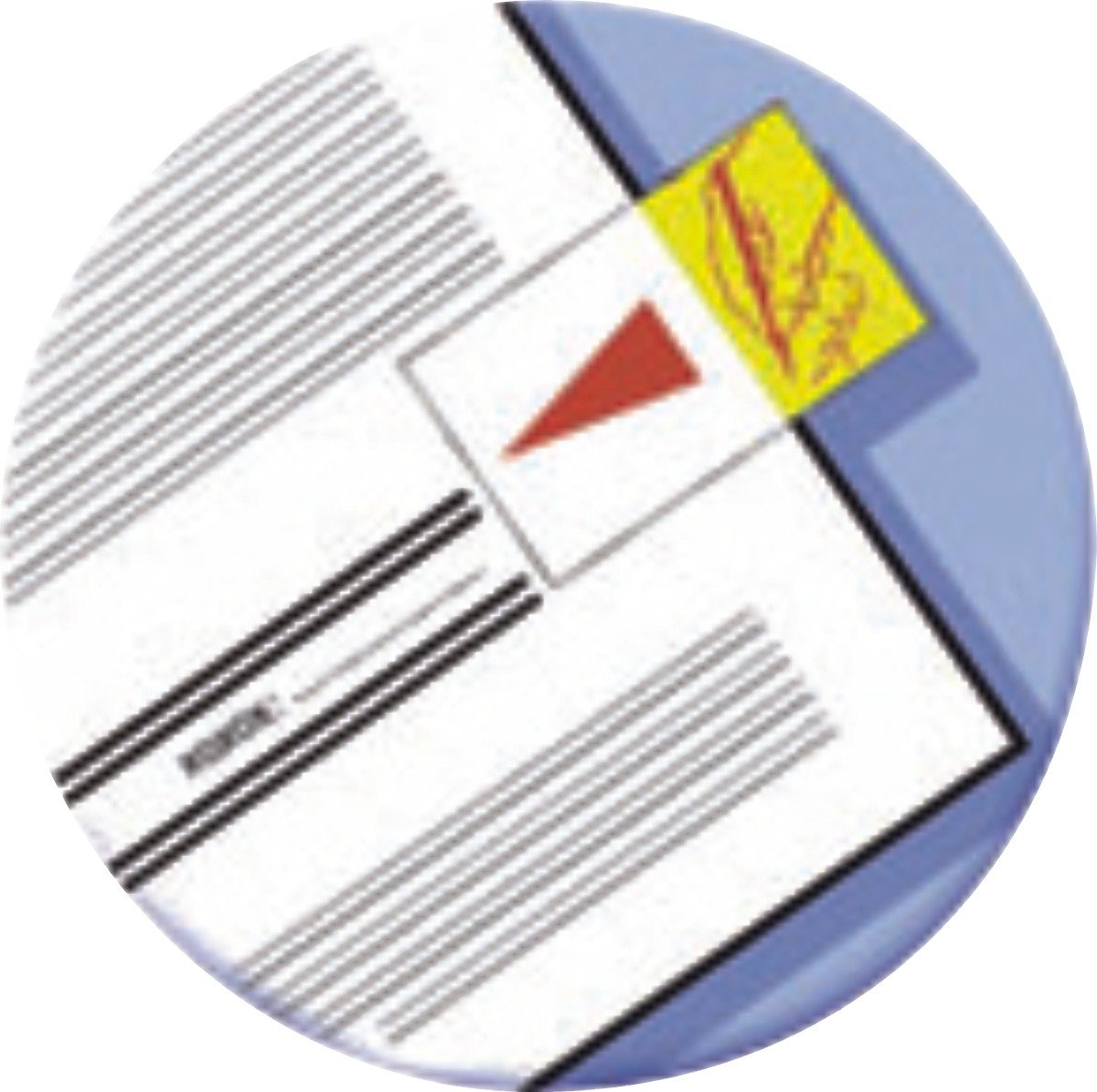 Thumbnail - Post-it Notes Haftnotizblock Haftstreifen Index Symbole 50 Streifen Unterschrift gelb.