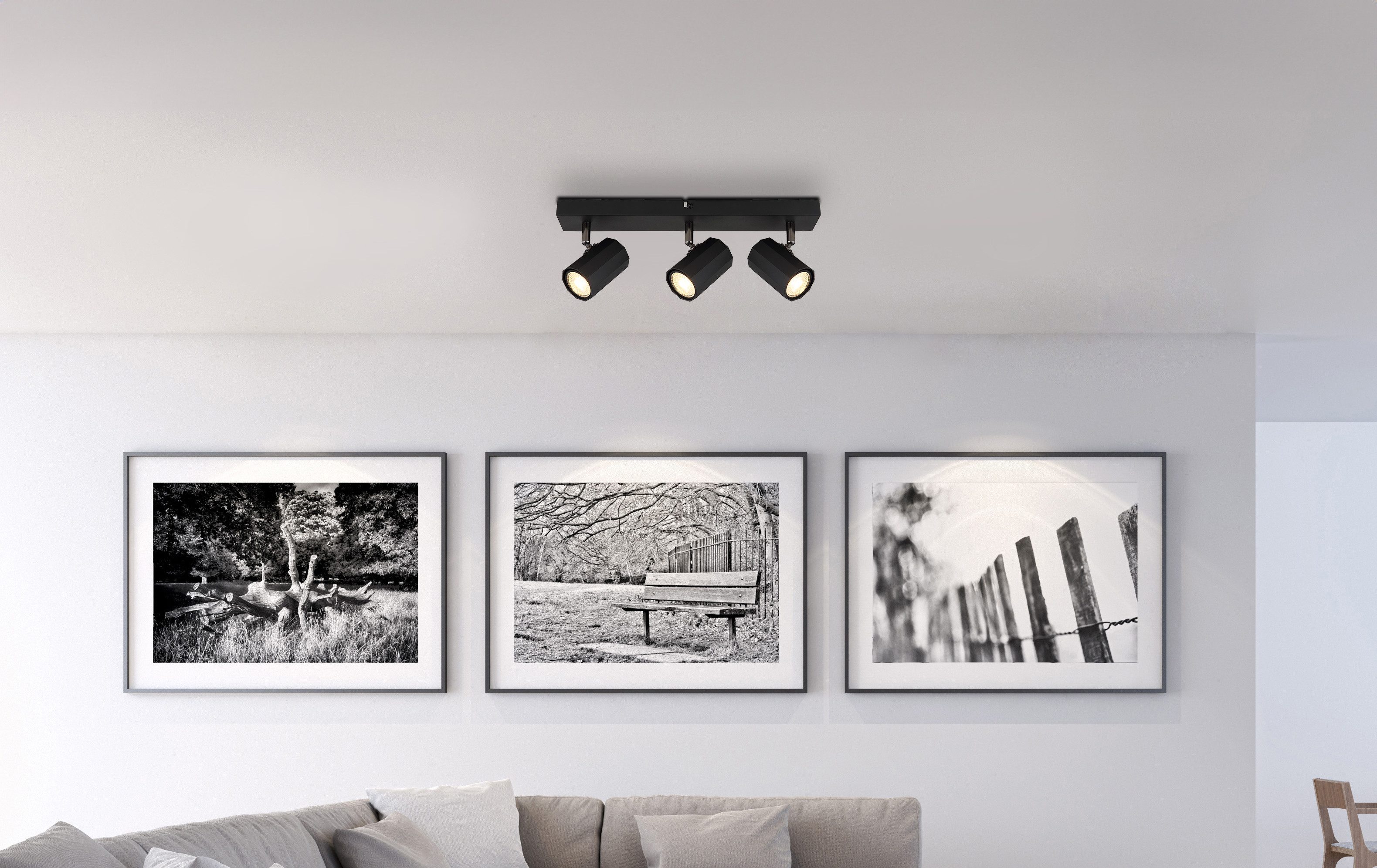 GLOBO LIGHTING Deckenstrahler JAMES, ohne Leuchtmittel, Deckenspot/Wohnzimmer/Flur/Schlafzimmer