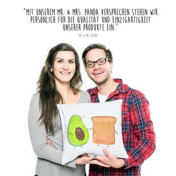 Mr. & Mrs. Panda Dekokissen Avocado + Toast - Weiß - Geschenk, Veggie, Jahrestagsgeschenk, Dekoki