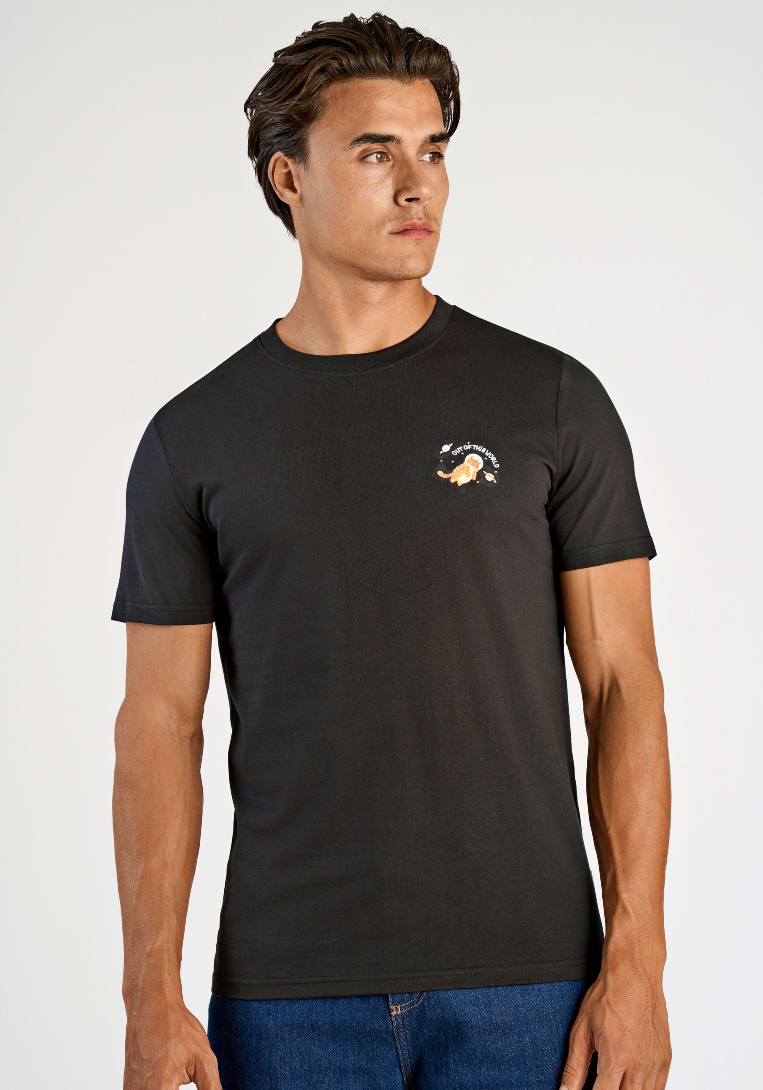 LINDBERGH T-Shirt mit Statement-Stickerei auf der Brust