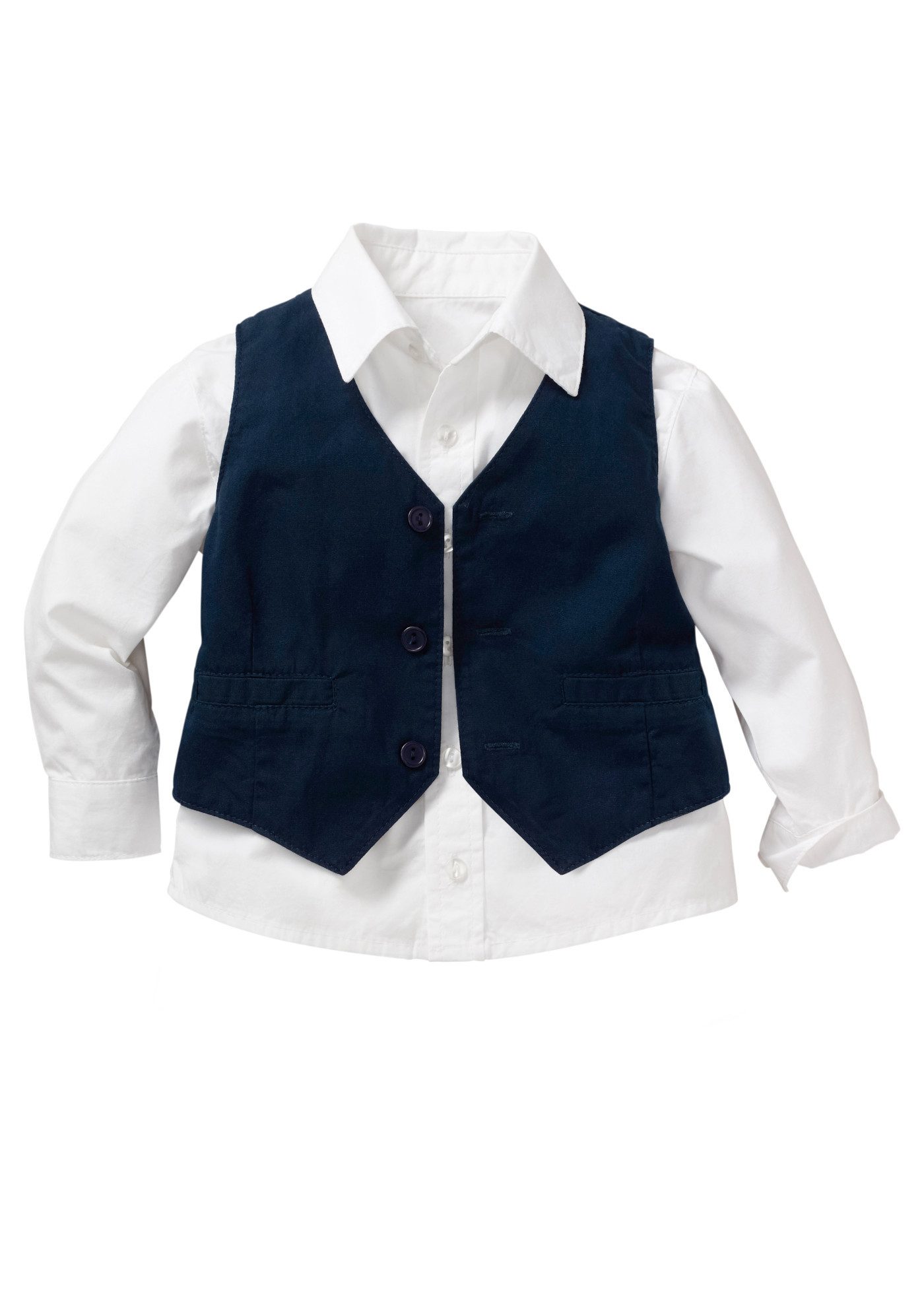 bonprix Anzugweste (Set, 3er) Set aus Weste, Hemd und Hose