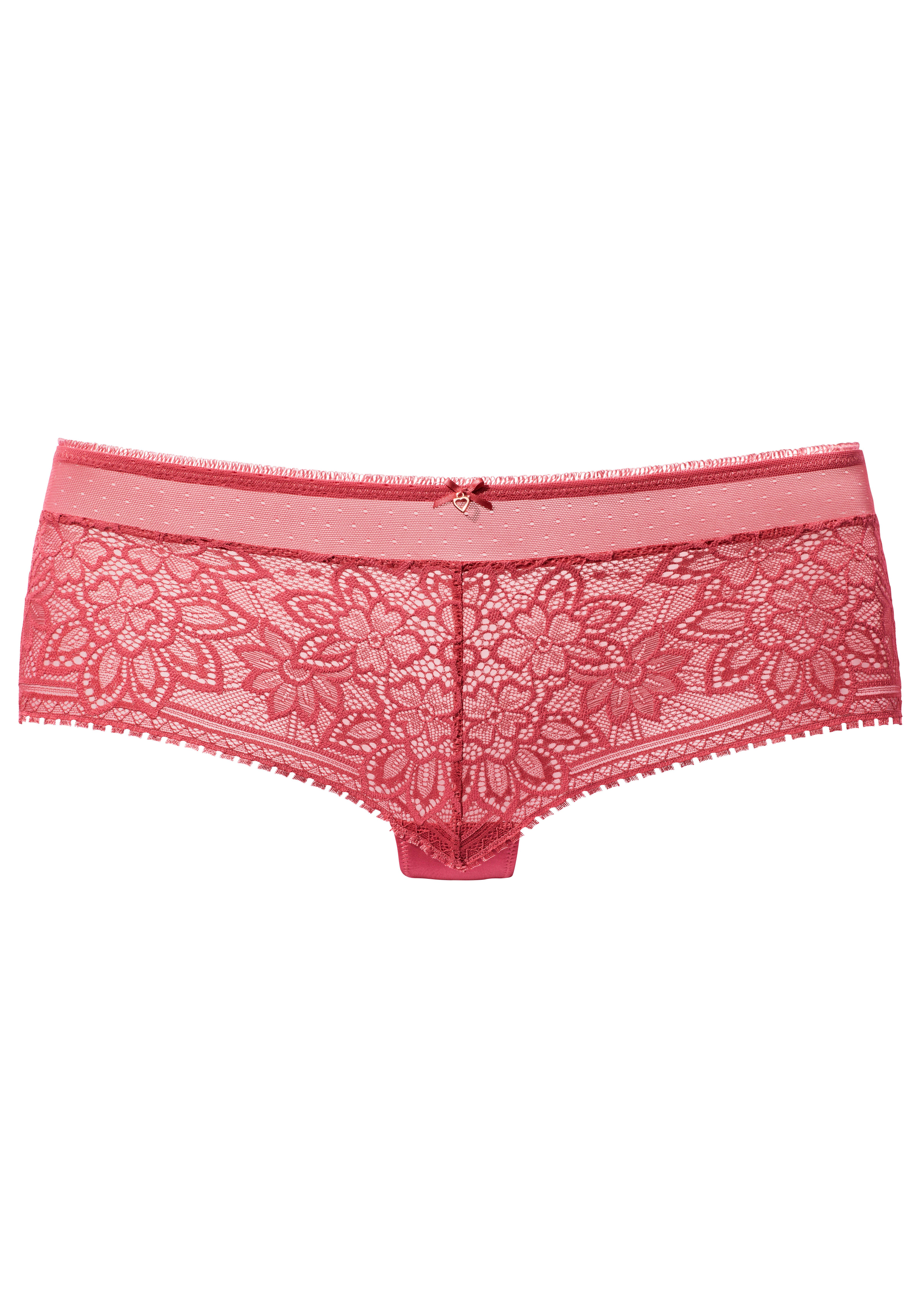 LASCANA Panty aus blumiger Jacquardspitze mit hübschem Accessoire – Bild 2 von 4