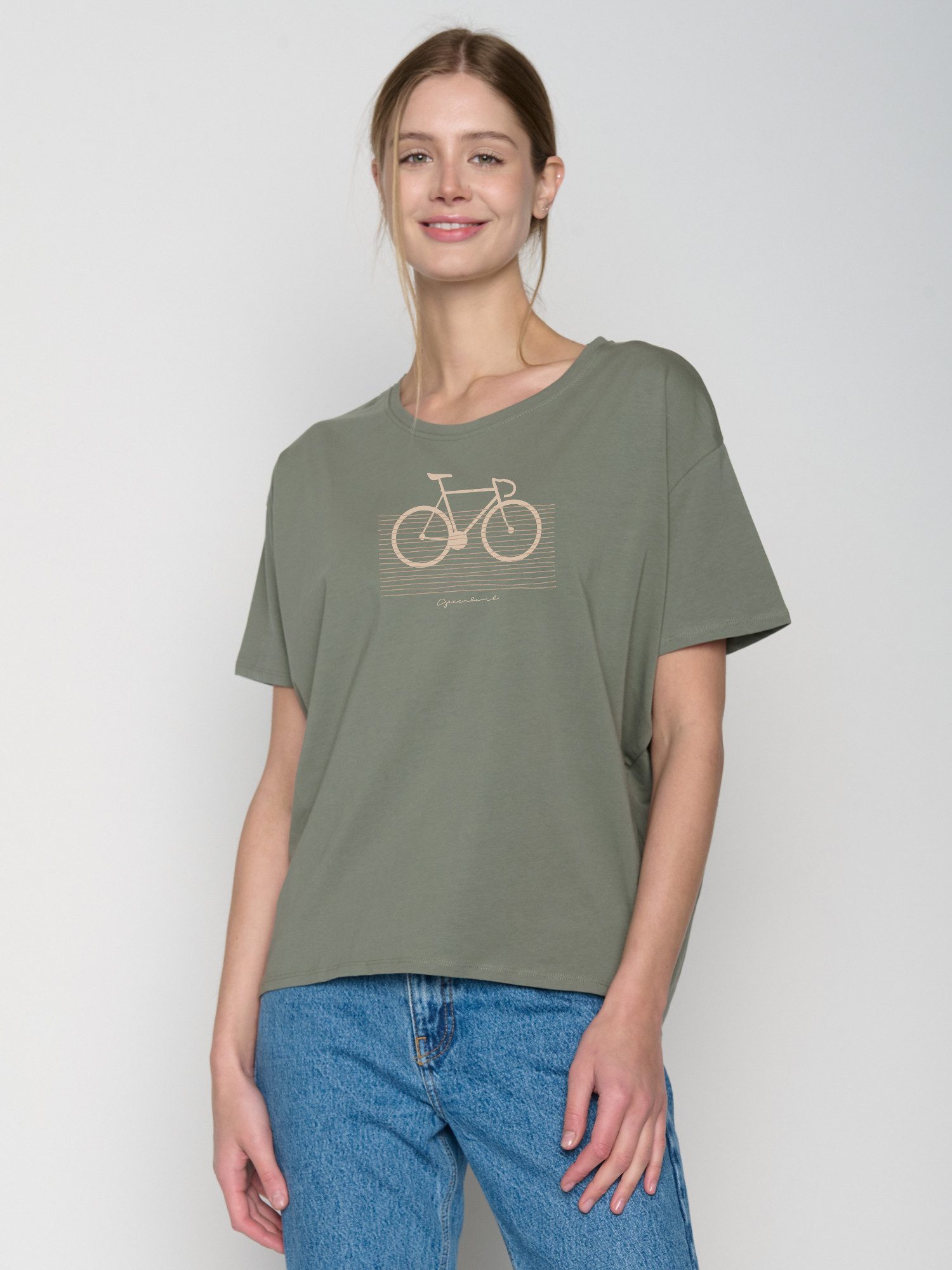 GreenBomb T-Shirt Feel Bike Streak Motiv Fahrrad (1-tlg., 1)