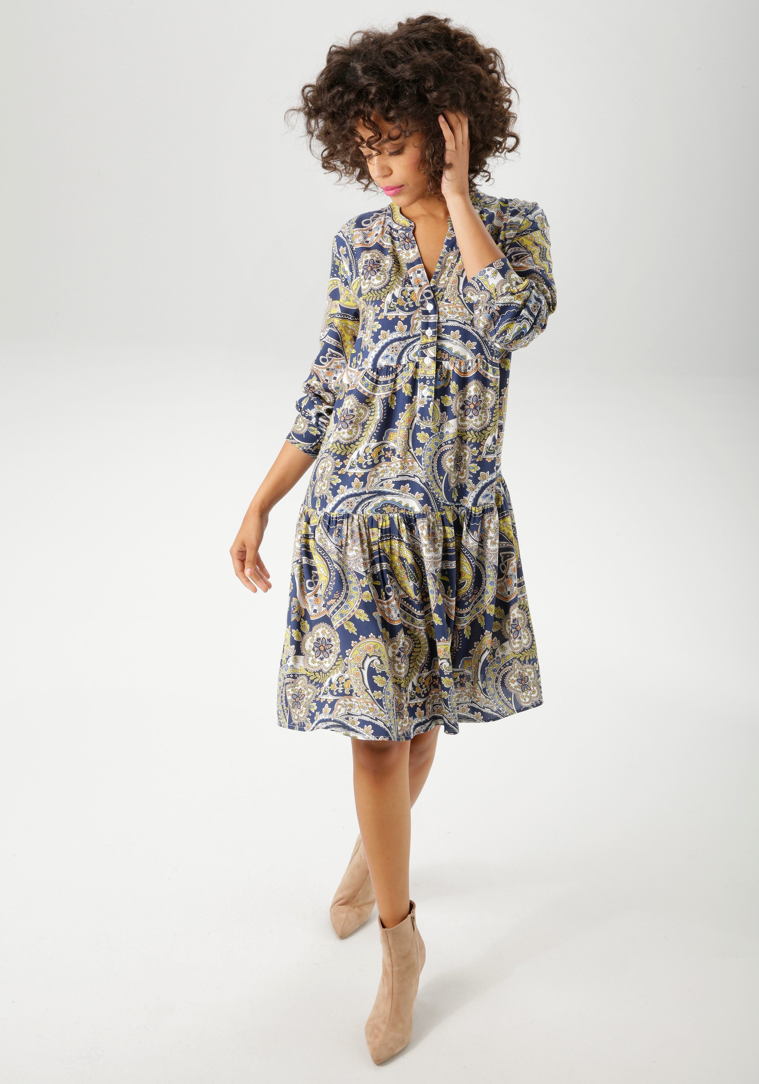 Aniston CASUAL Blusenkleid mit fantasievollem Paisley-Druck günstig online kaufen