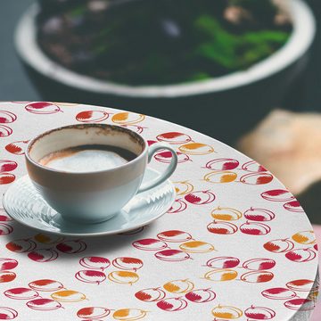 Abakuhaus Tischdecke Rundum-elastische Stofftischdecke, Pfirsich Kleine Früchte auf einfachem Hintergrund