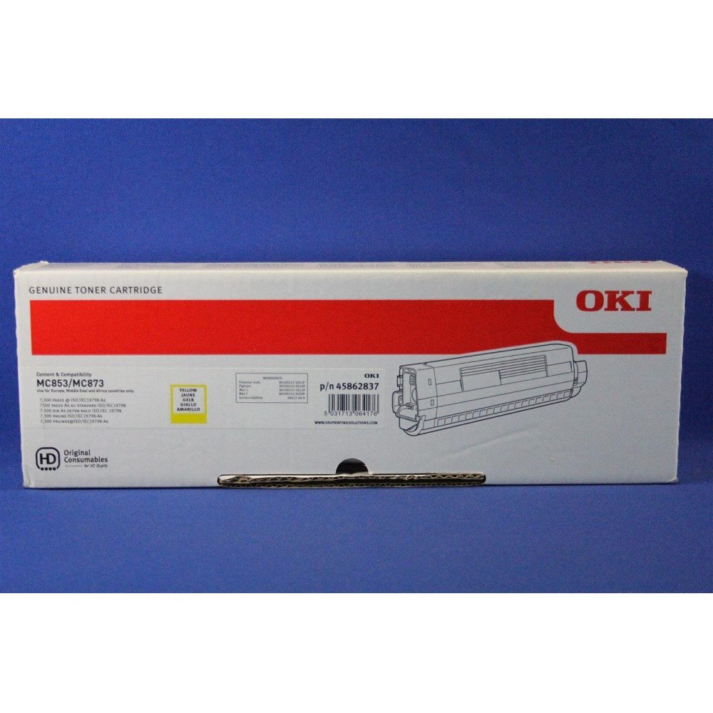 OKI Oki Toner gelb 45862837 für Oki Принтеры. Farblaserdrucker, (CO2-neutraler Versand)
