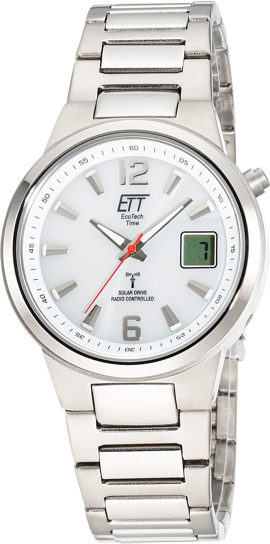 ETT Funkuhr Everest EGT-11467-11M, Armbanduhr, Herrenuhr, Datum, Solar, Titan