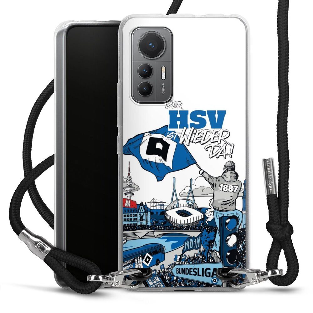 DeinDesign Handyhülle Hamburger SV Offizielles Lizenzprodukt Aufstieg, Xiaomi 12 Lite 5G Handykette Hülle mit Band Case zum Umhängen