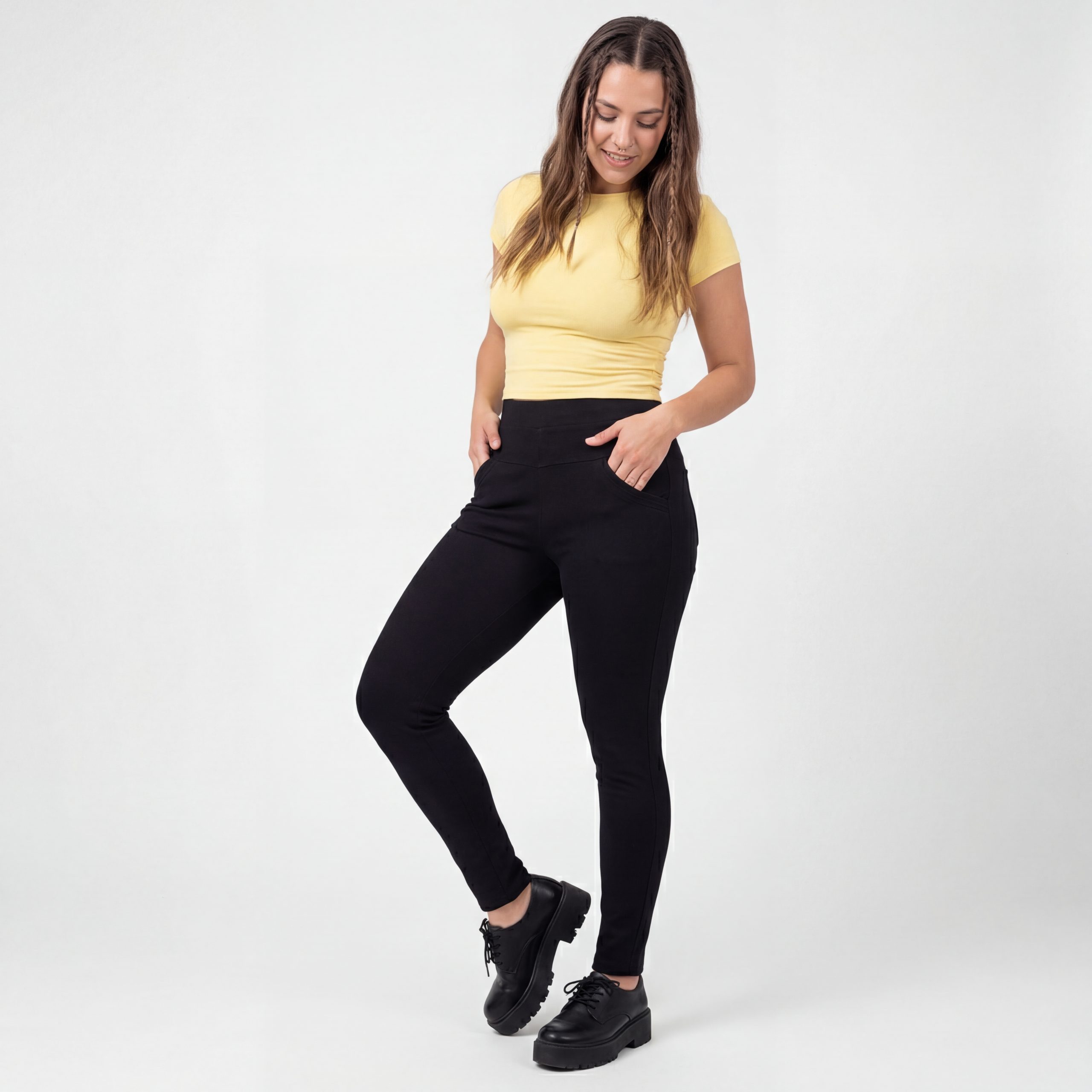 OriginalYou Schlupfhose Damen Stretch Hose Freizeithose Slim Fit Businesshose auch in großen Größen erhältlich – Bild 3 von 5
