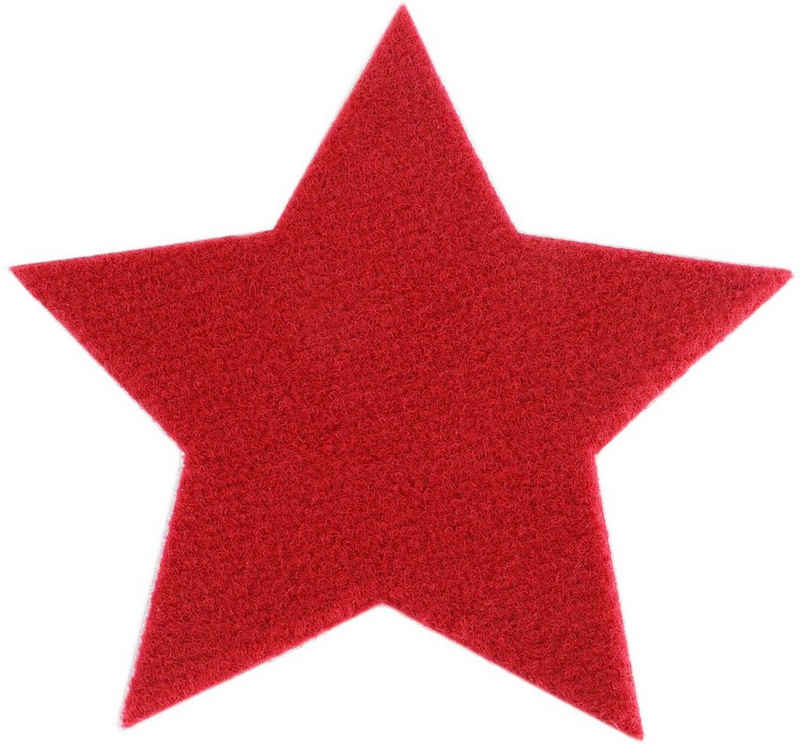 Platzset, Stern, Weihnachtsdeko rot, Primaflor-Ideen in Textil, (Set, 6-St), ideal als Untersetzer oder Tischdeko, Größe 16,5 cm