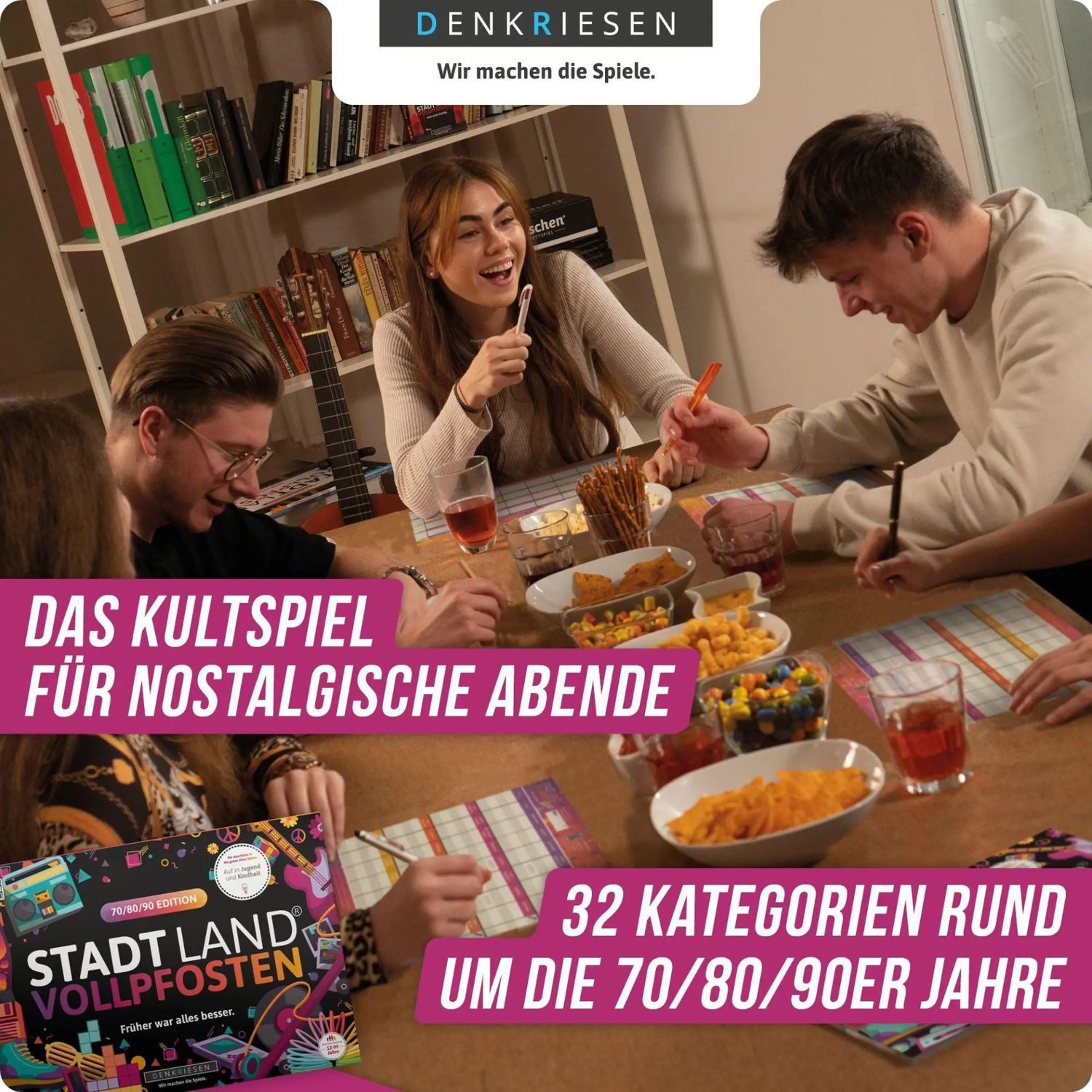 Denkriesen Spiel DENKRIESEN - STADT LAND VOLLPFOSTEN® - 70/80/90 EDITION - "Früher...