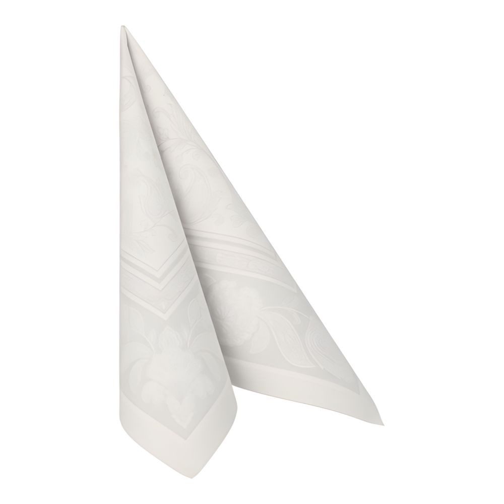 PAPSTAR Papierserviette 160 x ROYAL Collection 1/4-Falz 40 cm x 40 cm weiss Ornaments