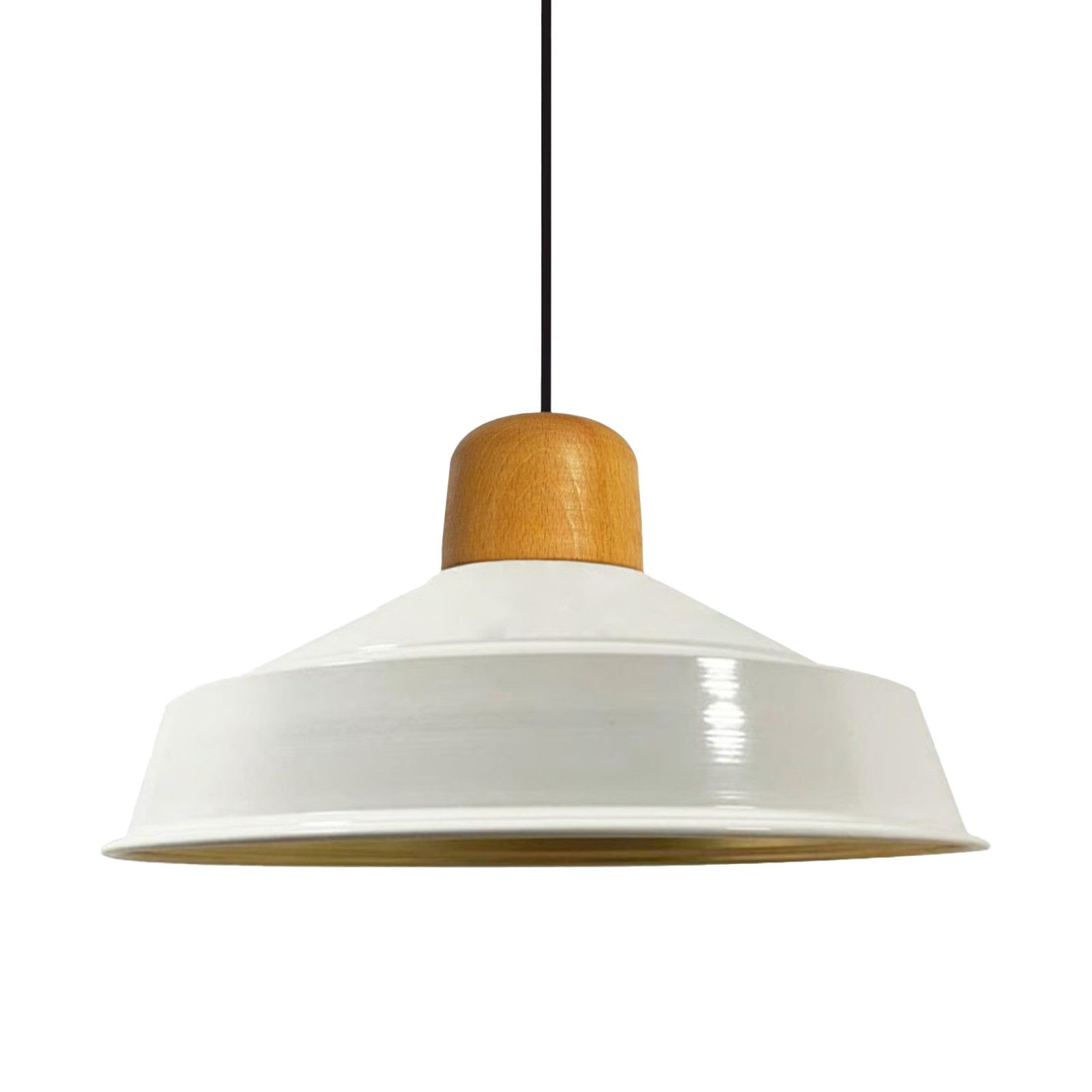 Bamyum Pendelleuchte Bamyum Asletl Deckenpendelleuchte aus Holz 41cm Metall Vintage Lampe, ohne Leuchtmittel