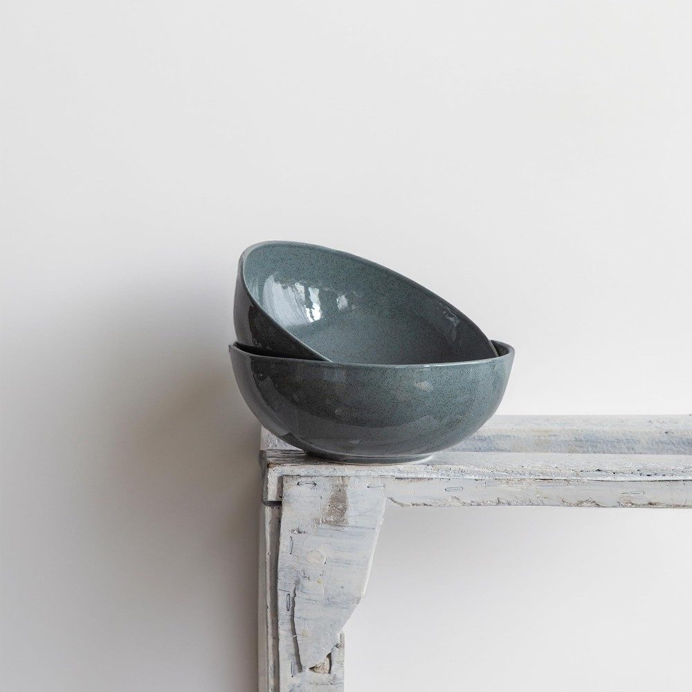 Kütahya Porselen Suppenteller Kütahya Porselen Schüssel-Set 2-tlg. – 17 cm Blau & Elegant