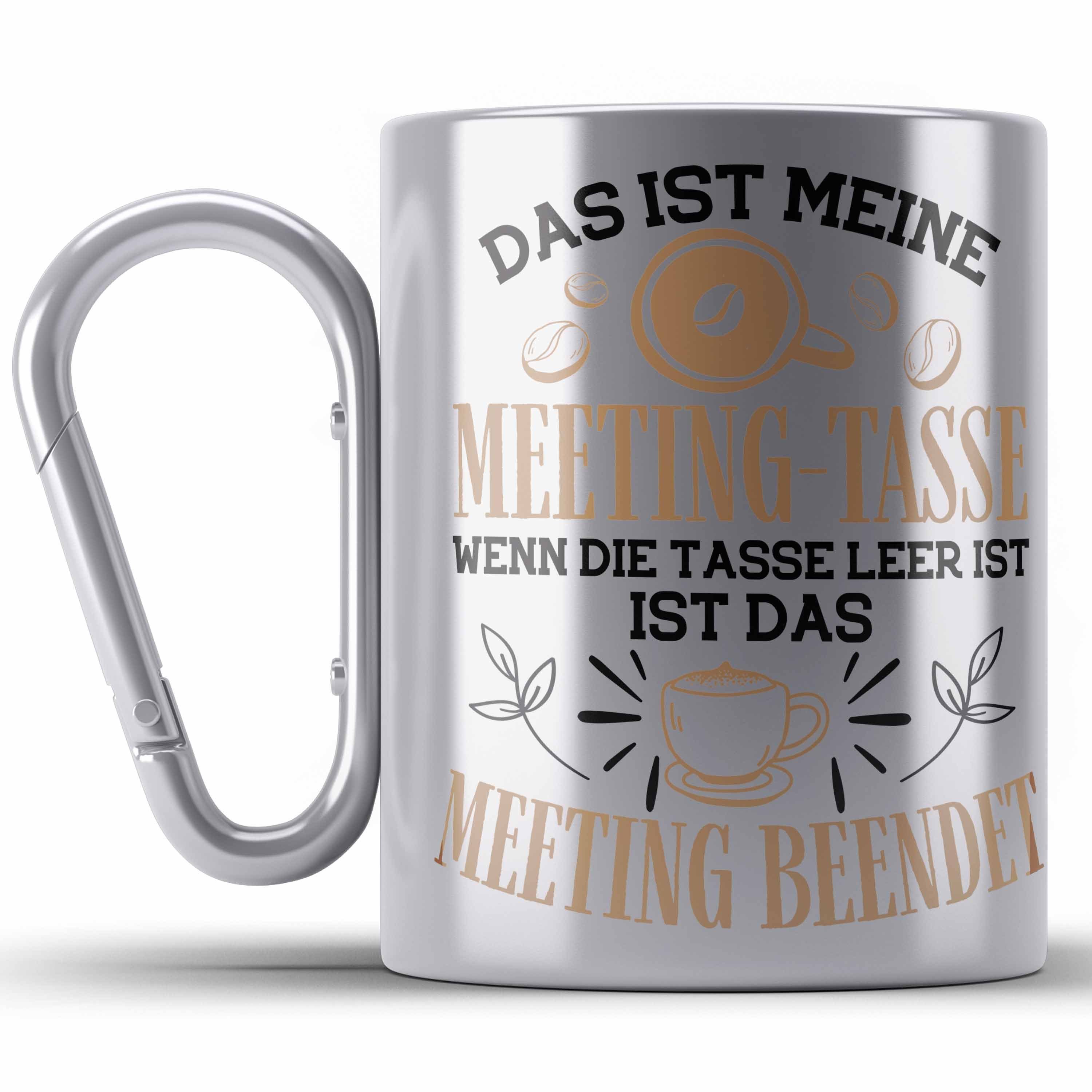 Trendation Thermotasse Lustige Meeting Edelstahl Tasse fur Buo Office Gadgets Geschenk fur Ko