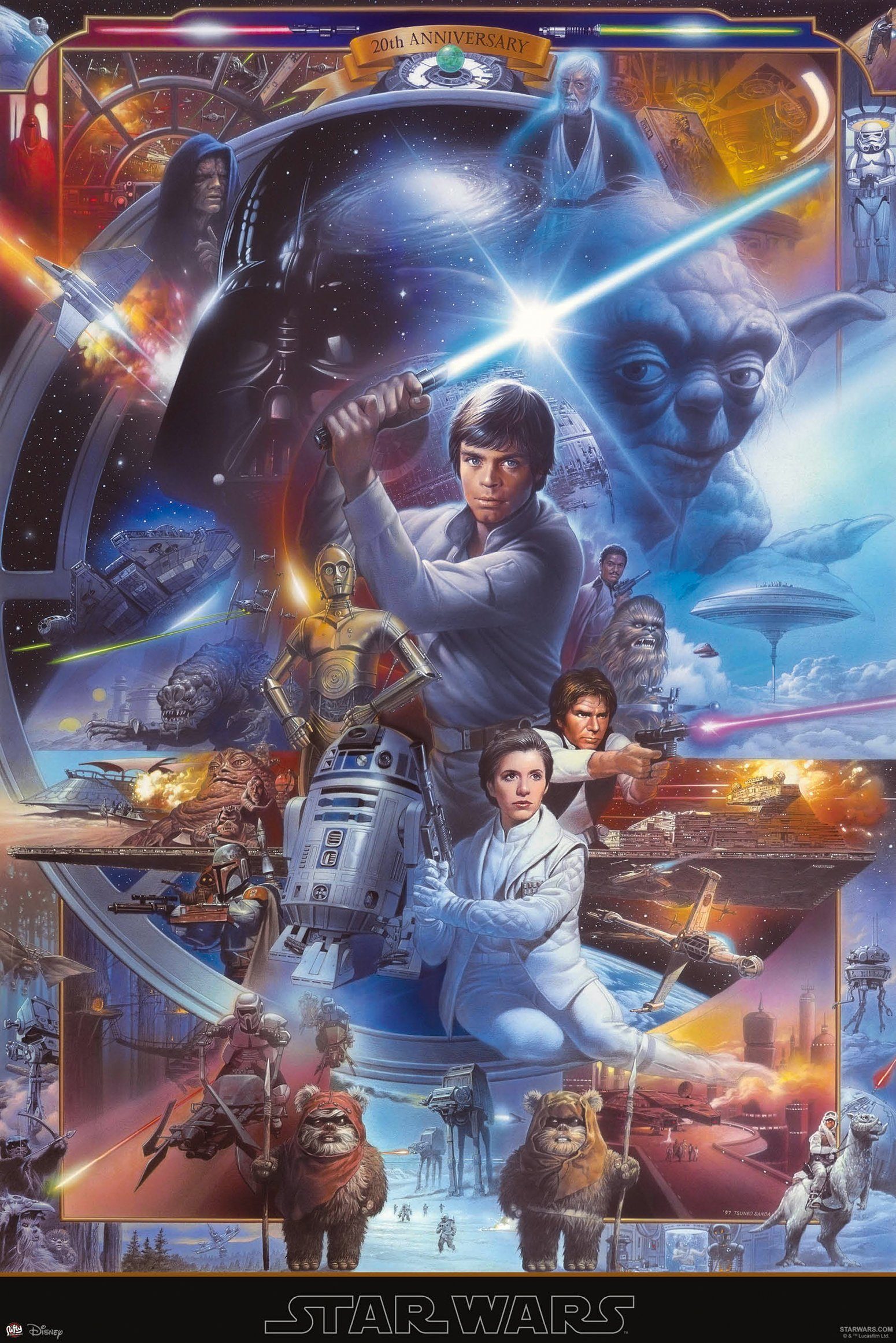 Poster Star Wars Poster 20th Anniversary 61 x 91,5 cm